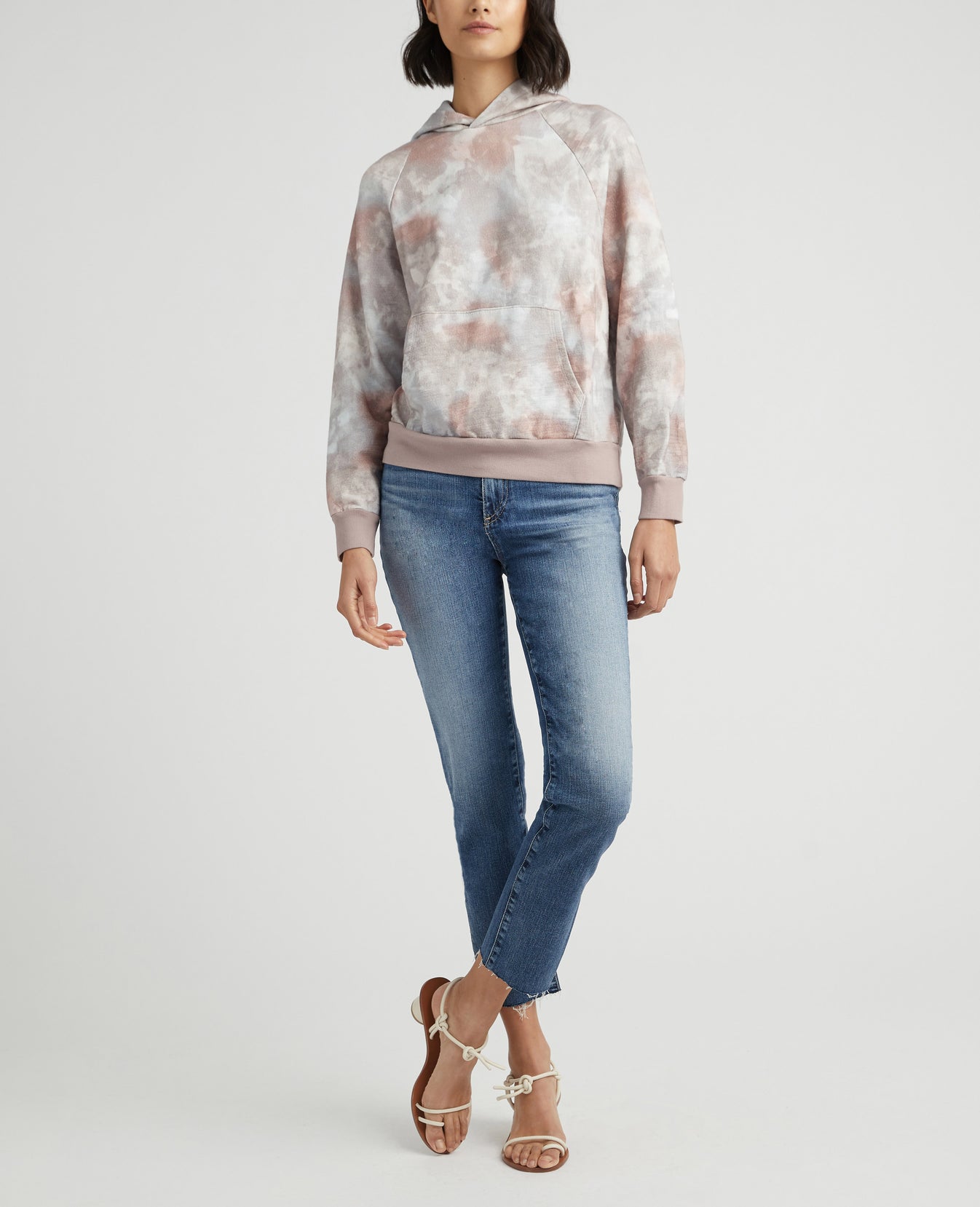 Cali Hoodie Abstract Tiedye Rocky Mauve Vintage Hooded Sweatshirt Women Tops Photo 4