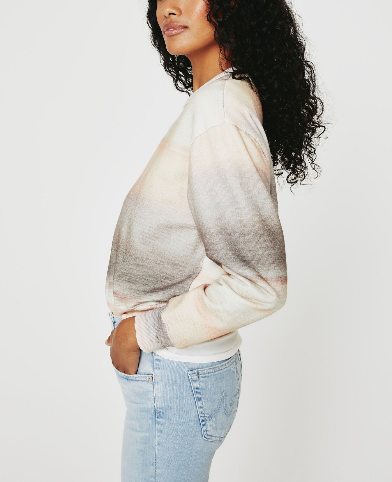 Nova Sweatshirt SUNSET DREAM MULTICOLOR Relaxed Crew Neck Sweatshirt Women Tops Photo 3