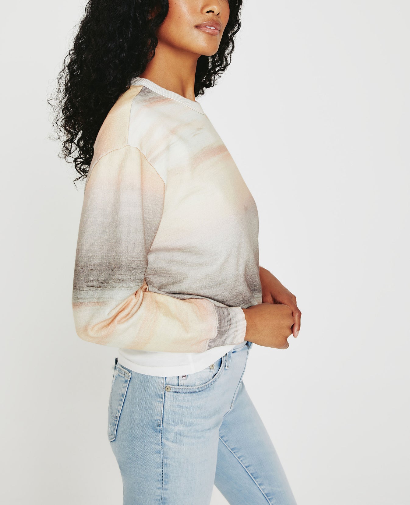 Nova Sweatshirt SUNSET DREAM MULTICOLOR Relaxed Crew Neck Sweatshirt Women Tops Photo 4