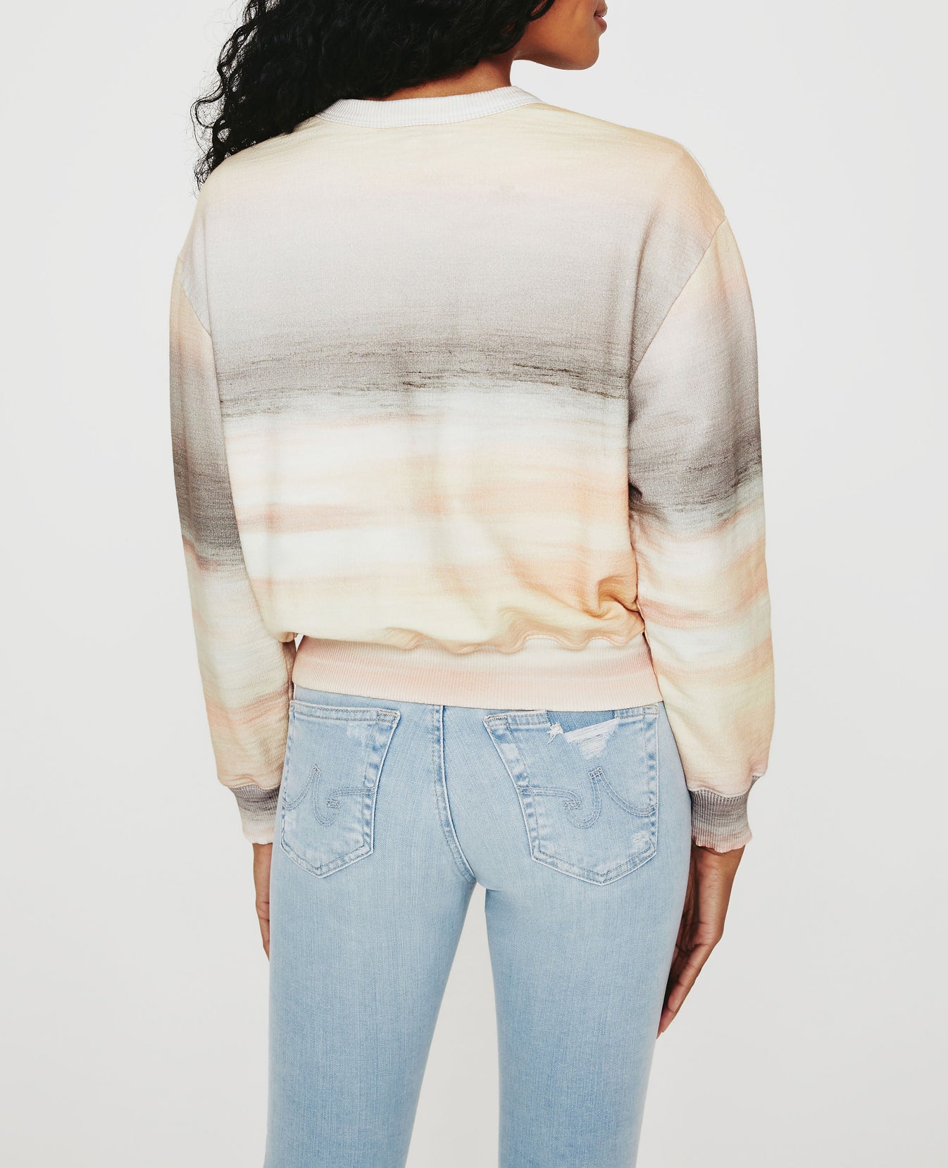 Nova Sweatshirt SUNSET DREAM MULTICOLOR Relaxed Crew Neck Sweatshirt Women Tops Photo 6