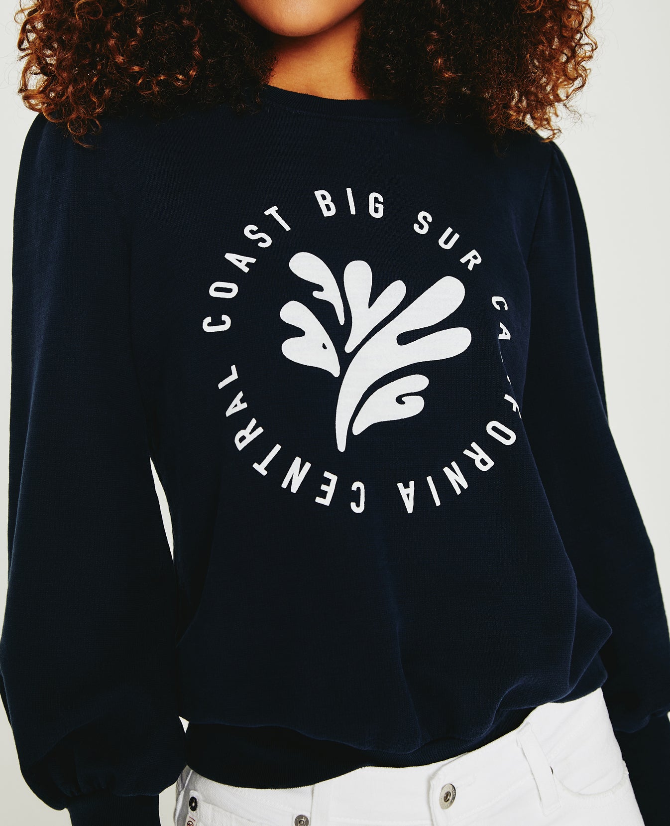 Hailey Sweatshirt Big Sur Splash Vintage Deep Navy Womens Top Photo 1