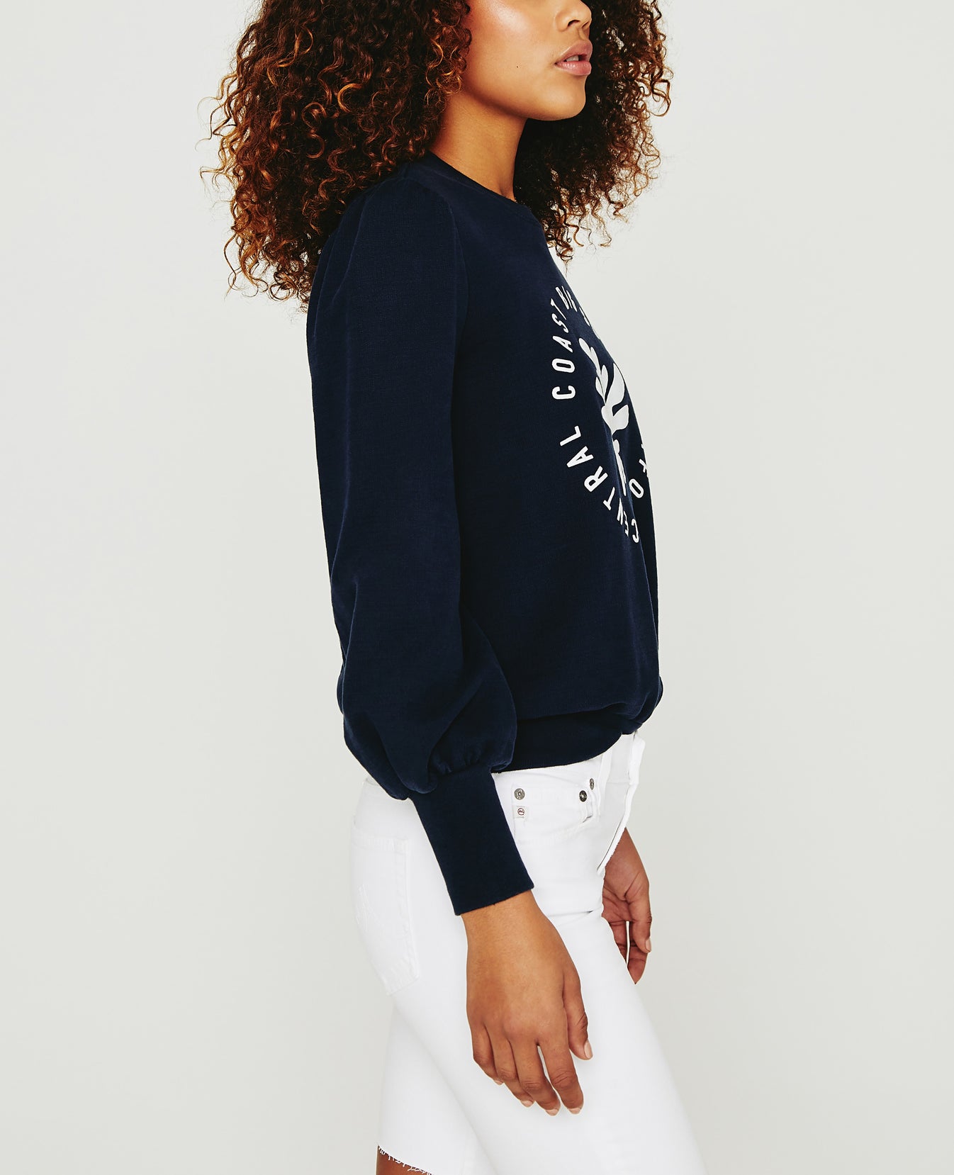 Hailey Sweatshirt Big Sur Splash Vintage Deep Navy Womens Top Photo 4