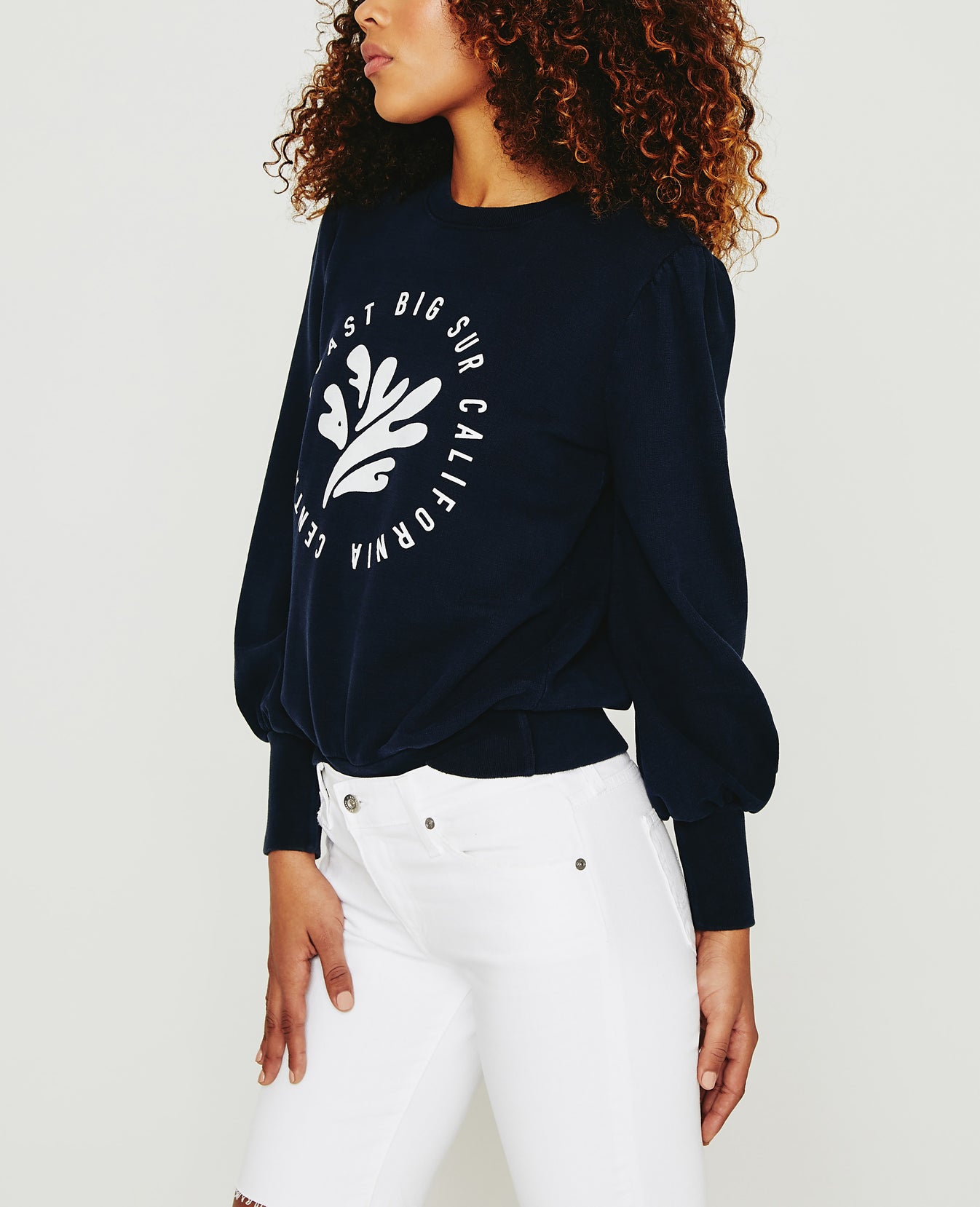 Hailey Sweatshirt Big Sur Splash Vintage Deep Navy Womens Top Photo 5