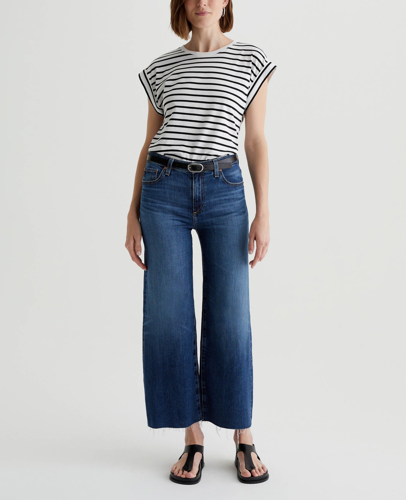 Saige Wide Leg Crop Plume Womens Bottom Photo 1