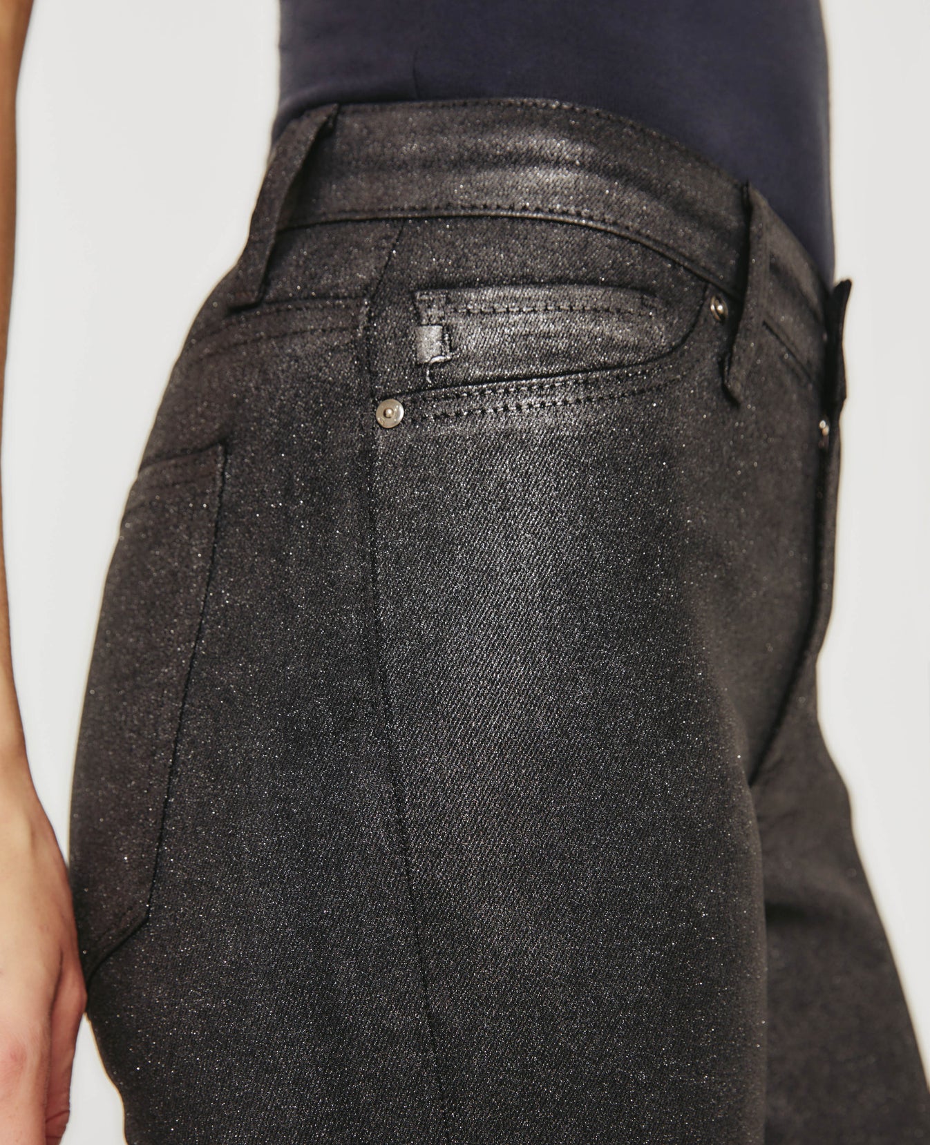 Farrah Skinny Ankle Luminous Gunmetal High-Rise Skinny Ankle Women Bottoms Photo 3