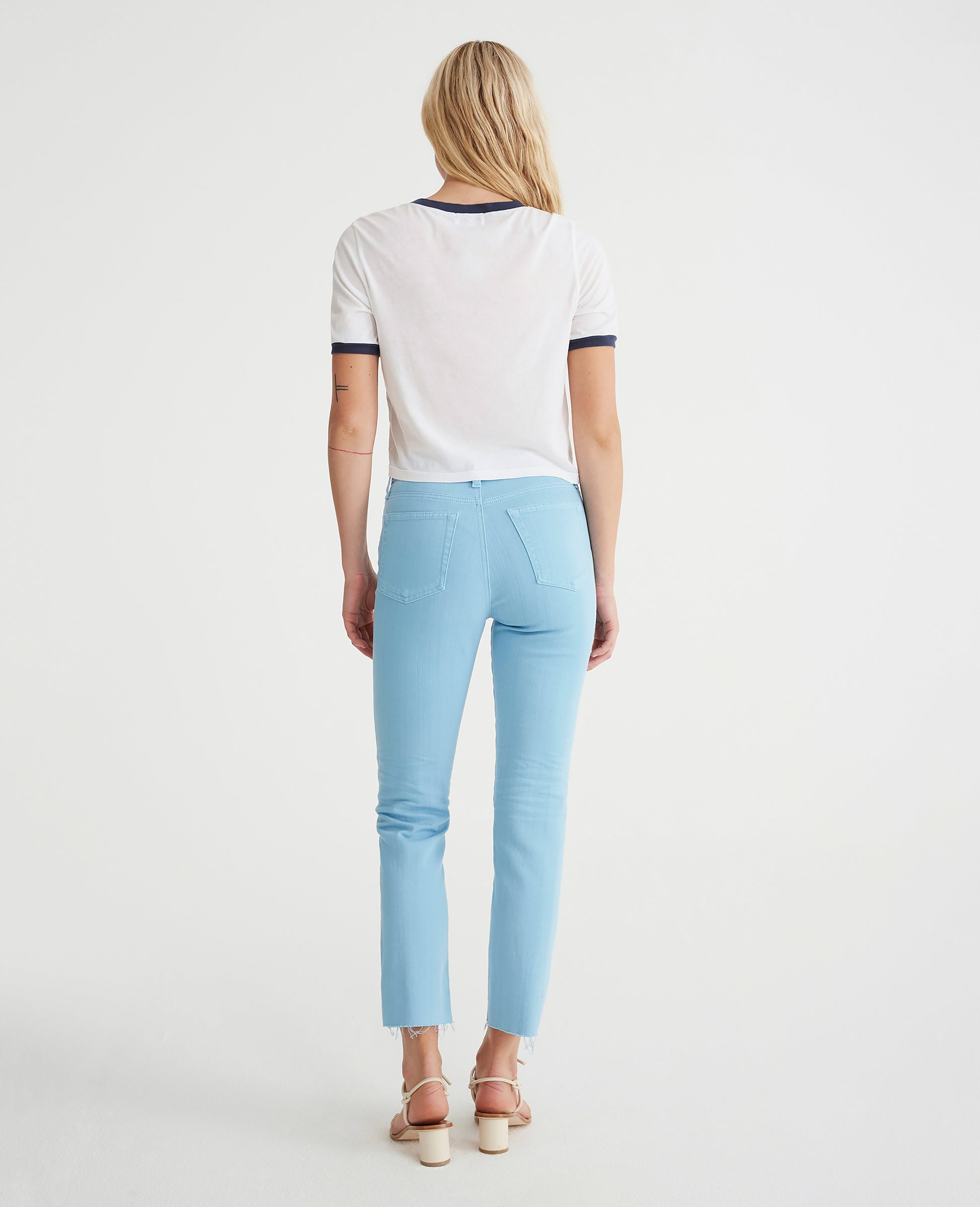 Isabelle 1 Year Overdye Arctic Chill Ultra High-Rise Straight Crop Women Bottoms Photo 4