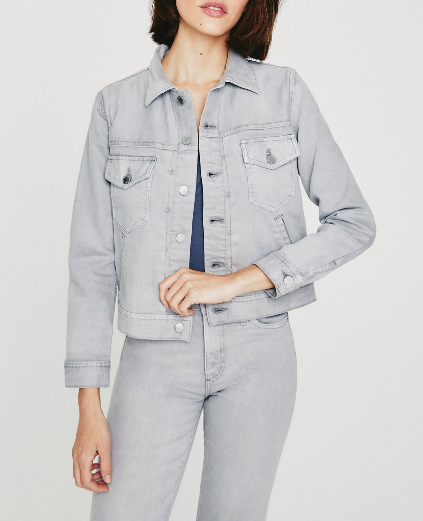 Evonne Trucker Earth Pigment Light Sterling Workwear Jacket Women Tops Photo 1