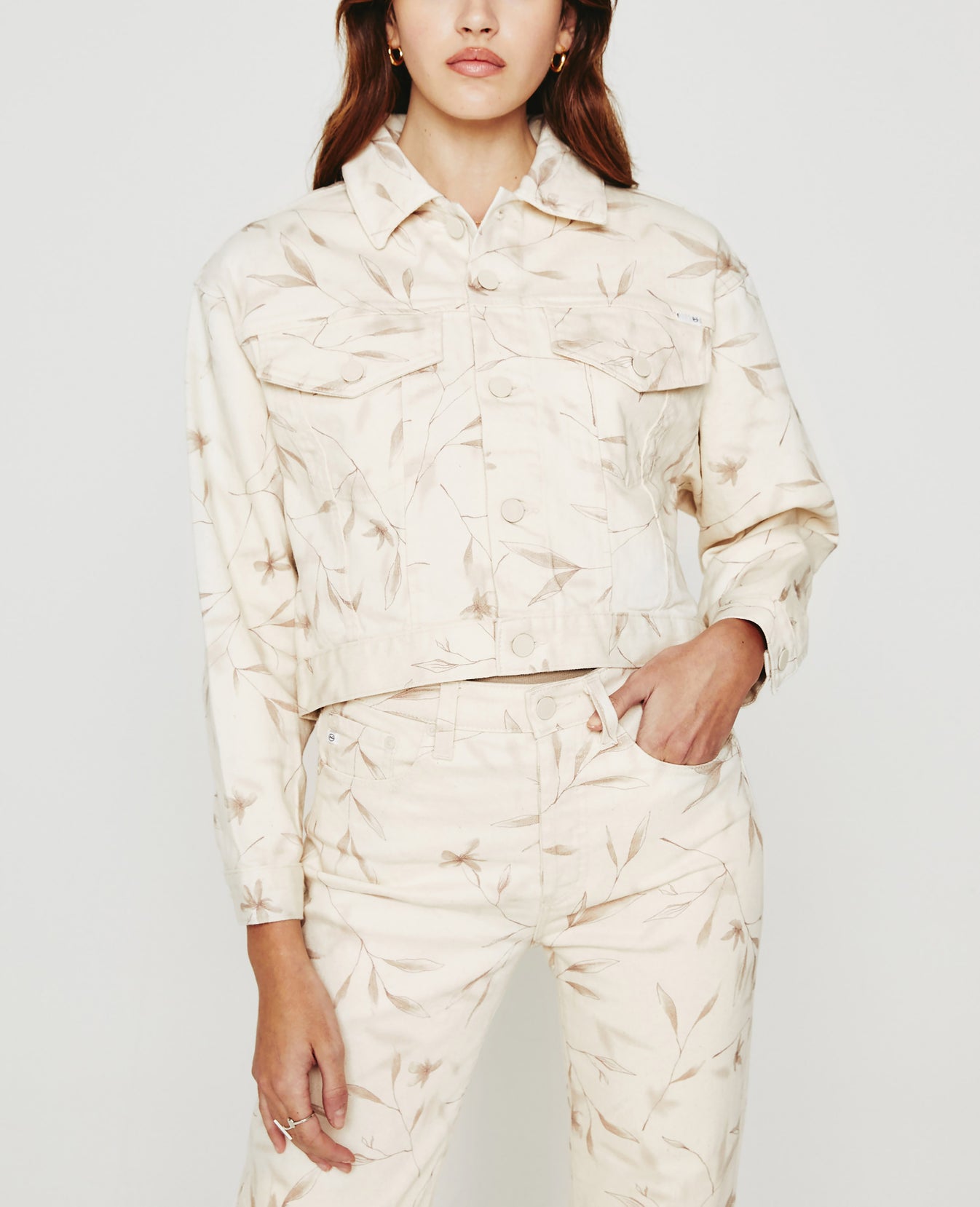 Mirah Jacket Winter Flower Almond Biscotti Womens Top Photo 1