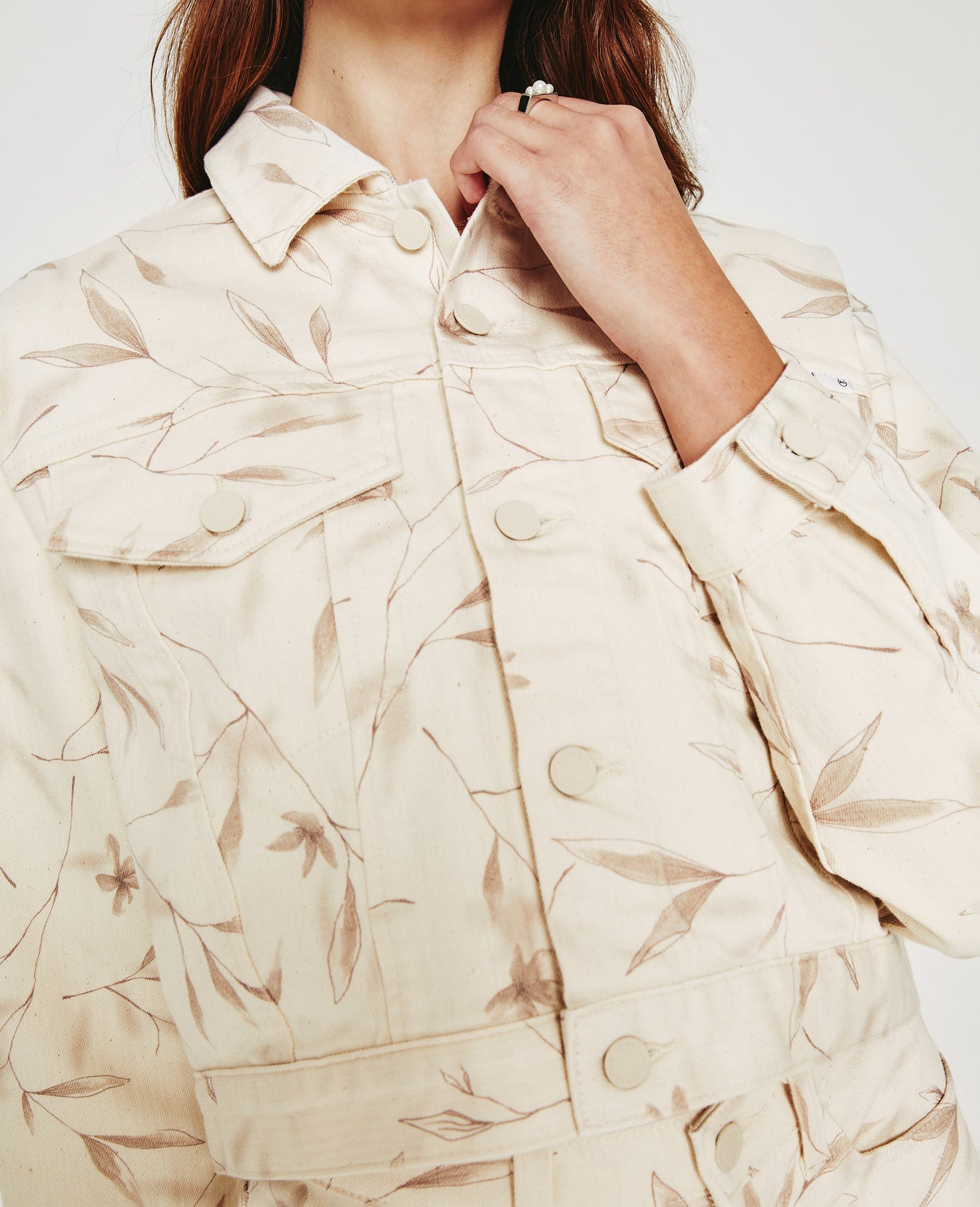 Mirah Jacket Winter Flower Almond Biscotti Womens Top Photo 3