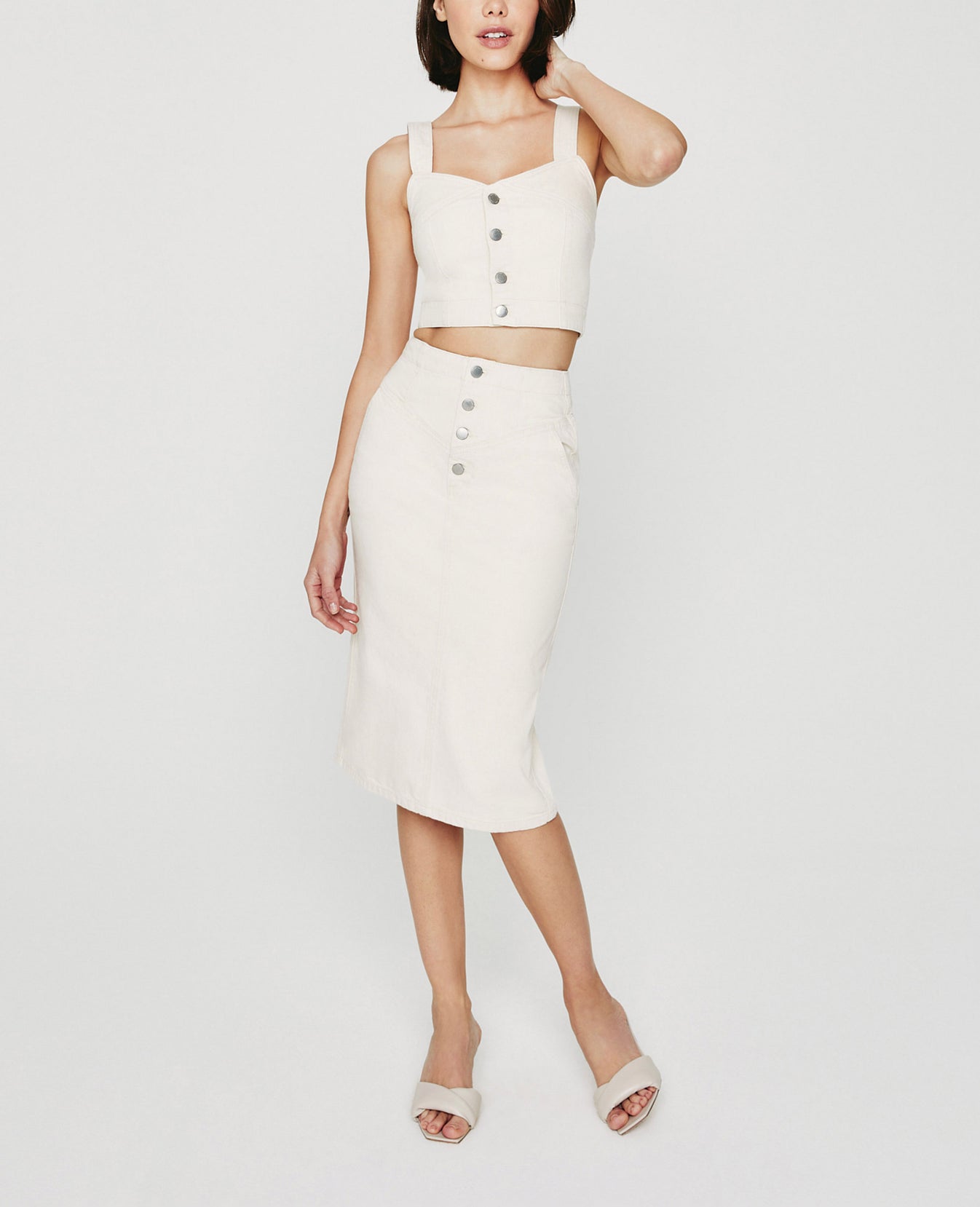 Selina Skirt Ecru Dunes Ultra High-Rise Skirt Women Bottoms Photo 1