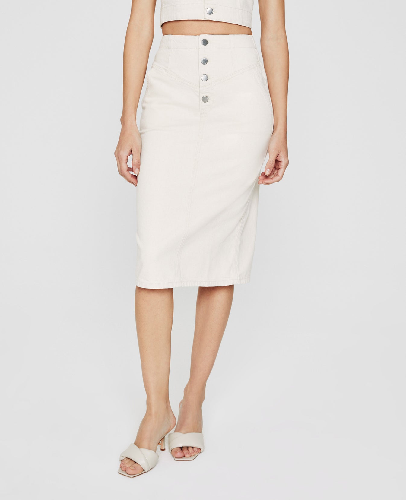 Selina Skirt Ecru Dunes Ultra High-Rise Skirt Women Bottoms Photo 6