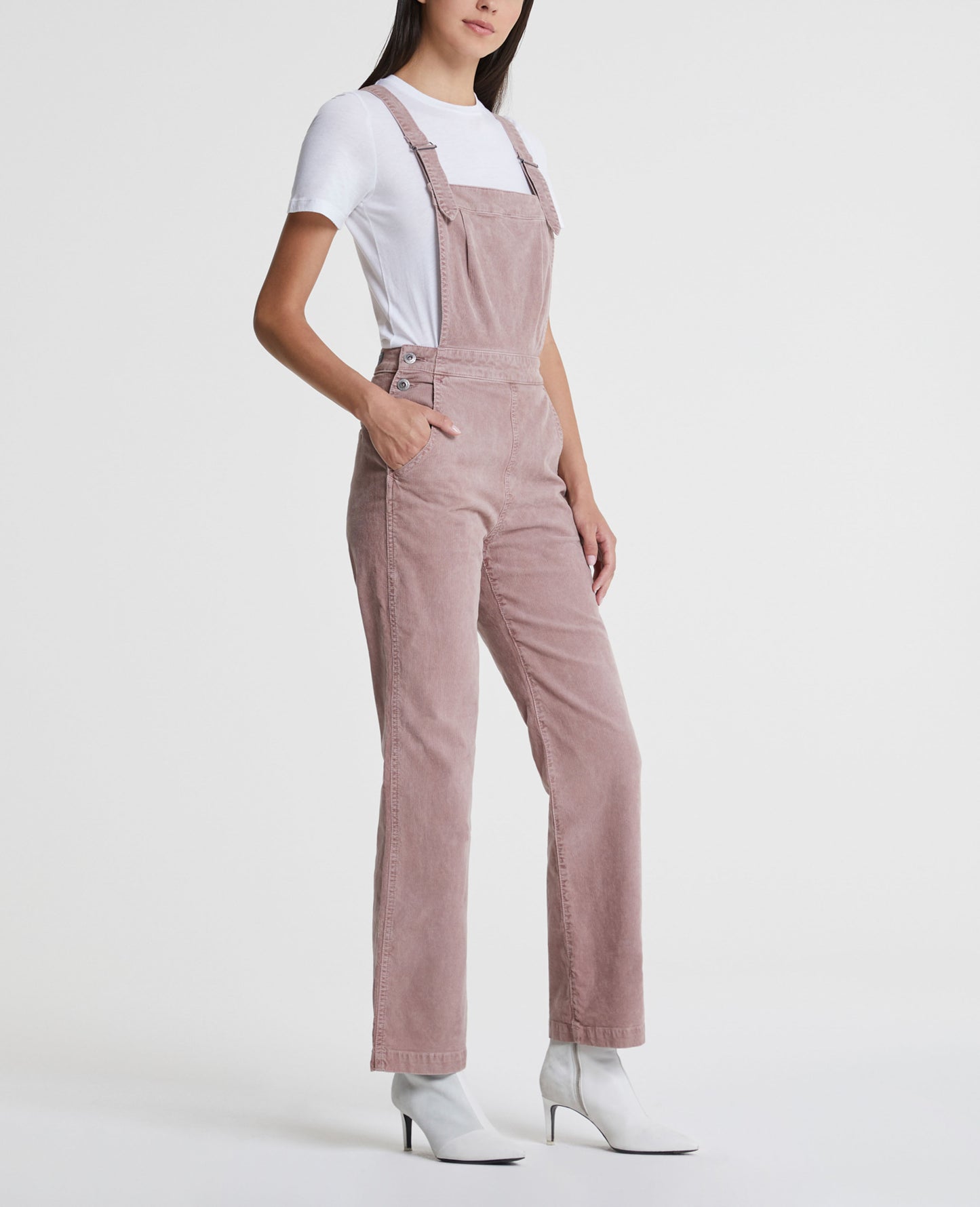 Gwendolyn Overall Sulfur Pale Wisteria Corduroy Women Onepiece Photo 2
