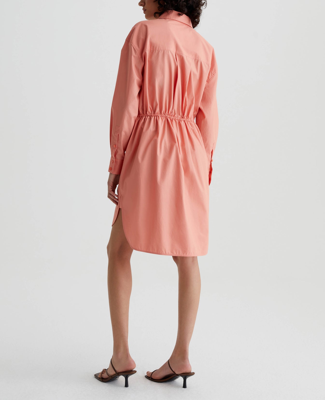 Jolie Shirt Dress Pink Peach Womens Top Photo 5