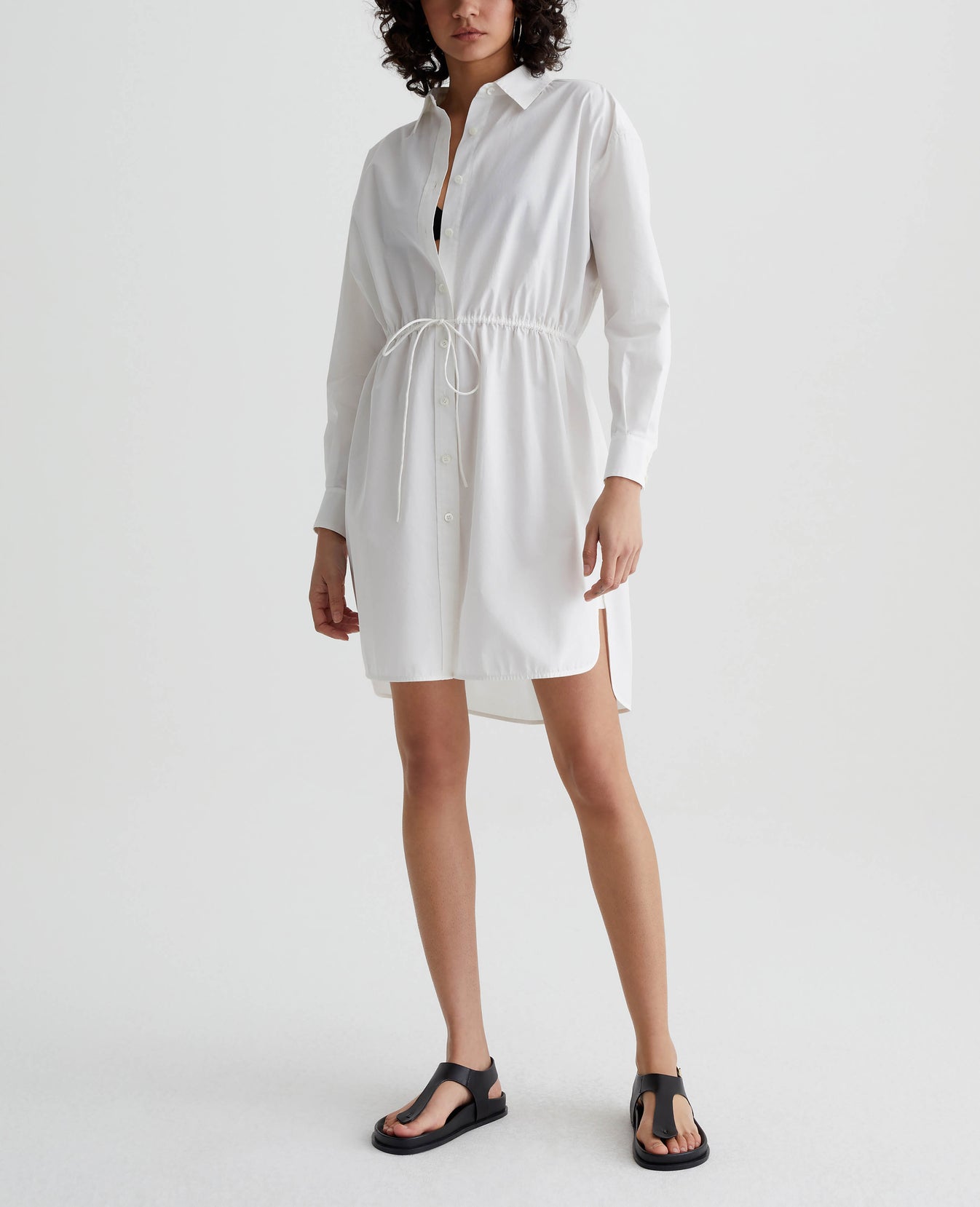 Jolie Shirt Dress Pearl White Womens Top Photo 1