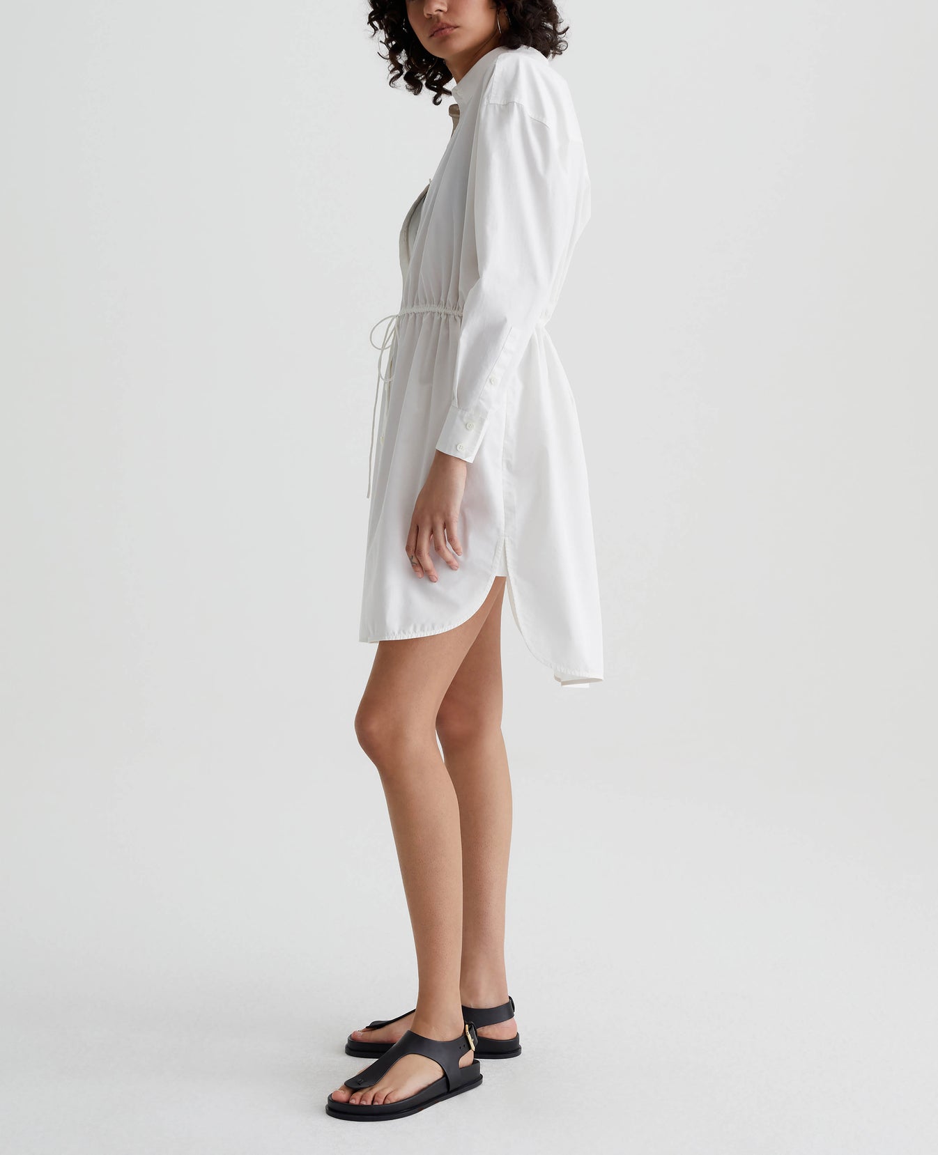 Jolie Shirt Dress Pearl White Womens Top Photo 4