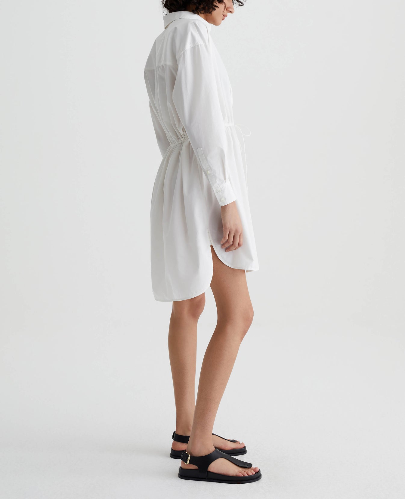 Jolie Shirt Dress Pearl White Womens Top Photo 5