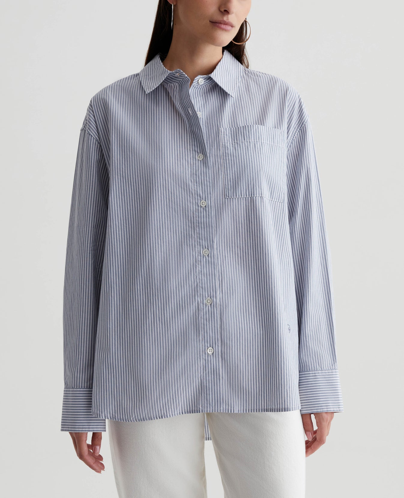 Addison Shirt Bay Stripe Blue Multi Womens Top Photo 1