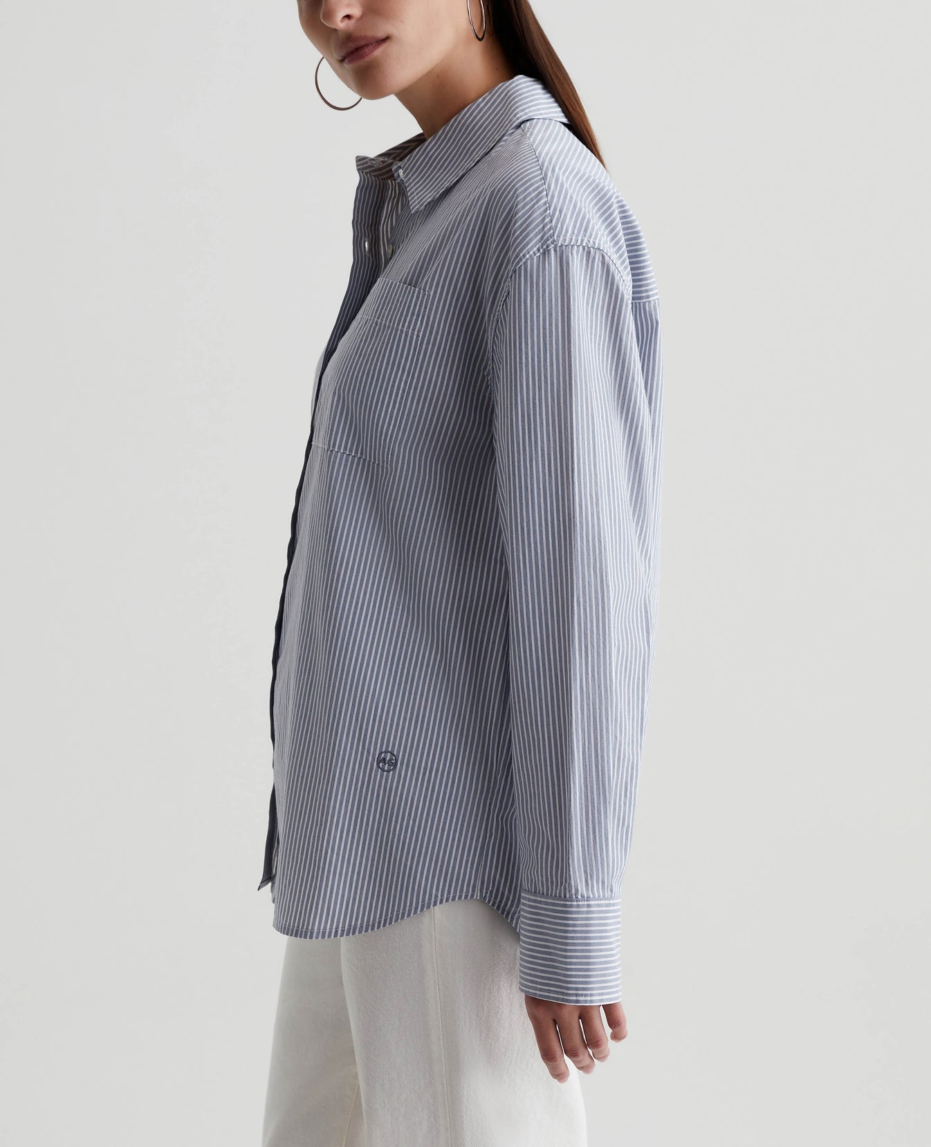 Addison Shirt Bay Stripe Blue Multi Womens Top Photo 5