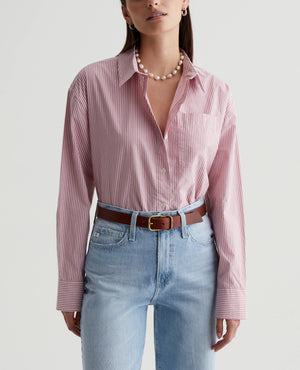 Addison Shirt Bay Stripe Pink Multi Womens Top Photo 1