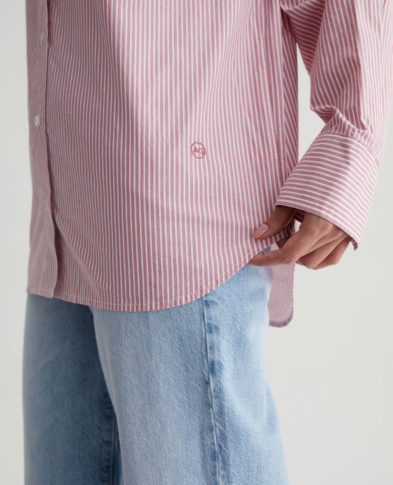 Addison Shirt Bay Stripe Pink Multi Womens Top Photo 3