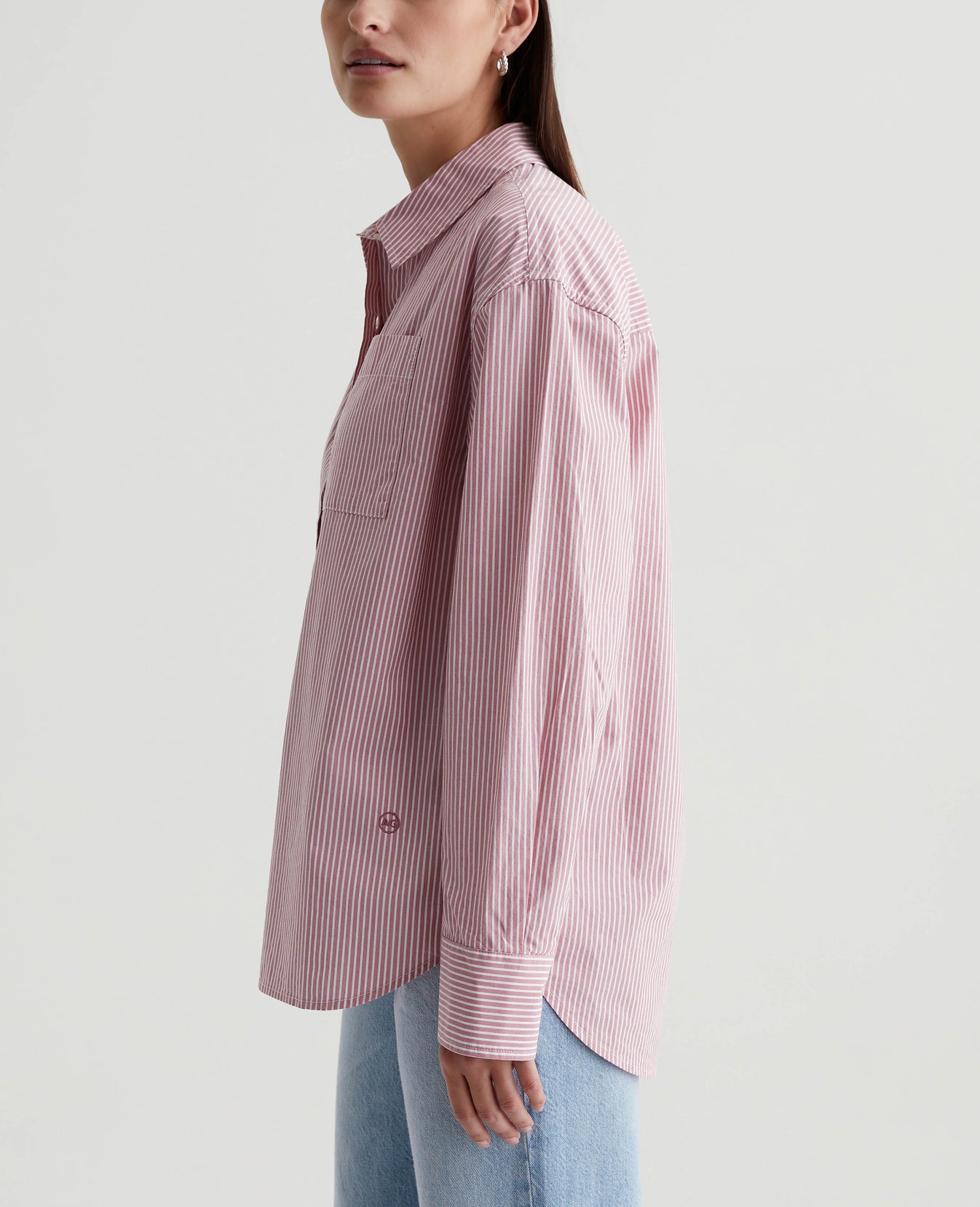 Addison Shirt Bay Stripe Pink Multi Womens Top Photo 5