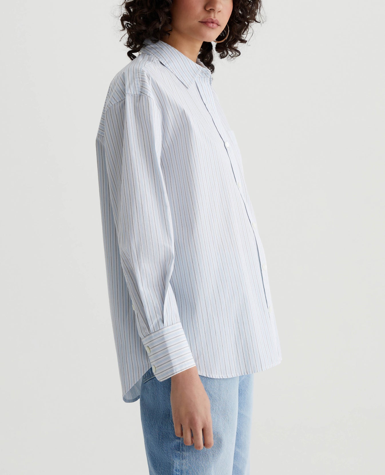 Addison Shirt Gallery Stripe Blue Multi Womens Top Photo 2