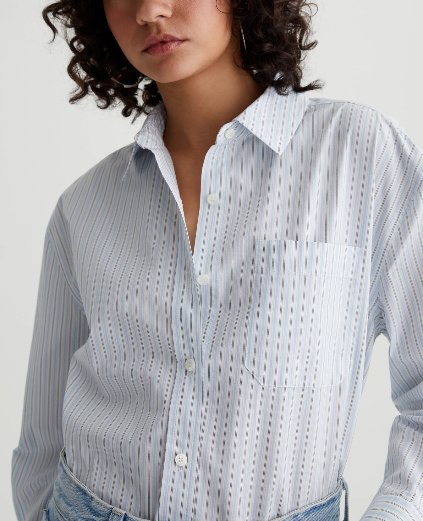 Addison Shirt Gallery Stripe Blue Multi Womens Top Photo 3