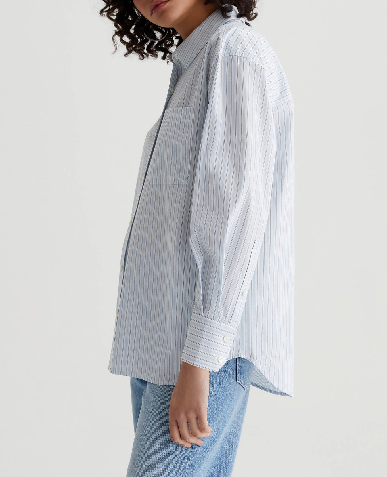 Addison Shirt Gallery Stripe Blue Multi Womens Top Photo 5