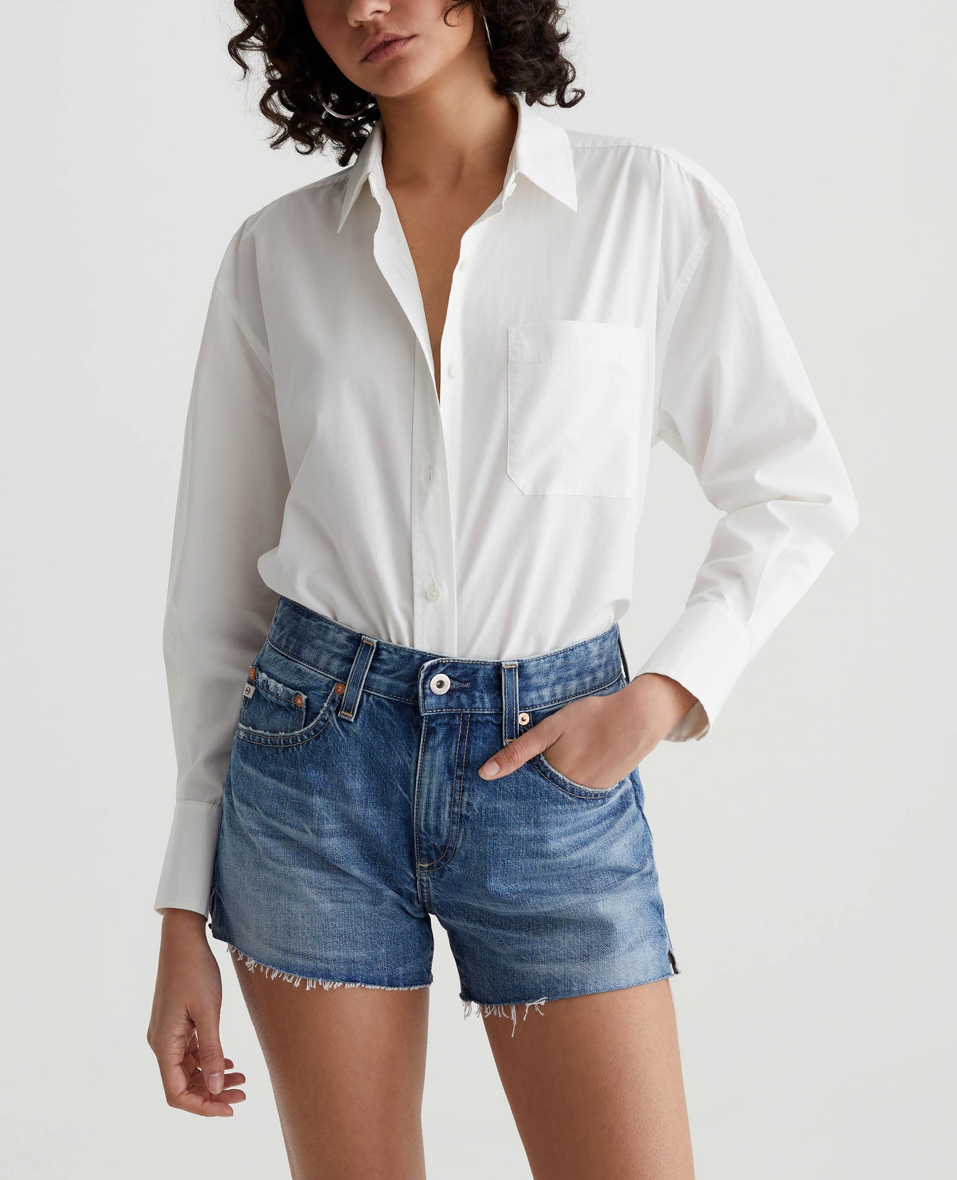 Addison Shirt Pearl White Womens Top Photo 1