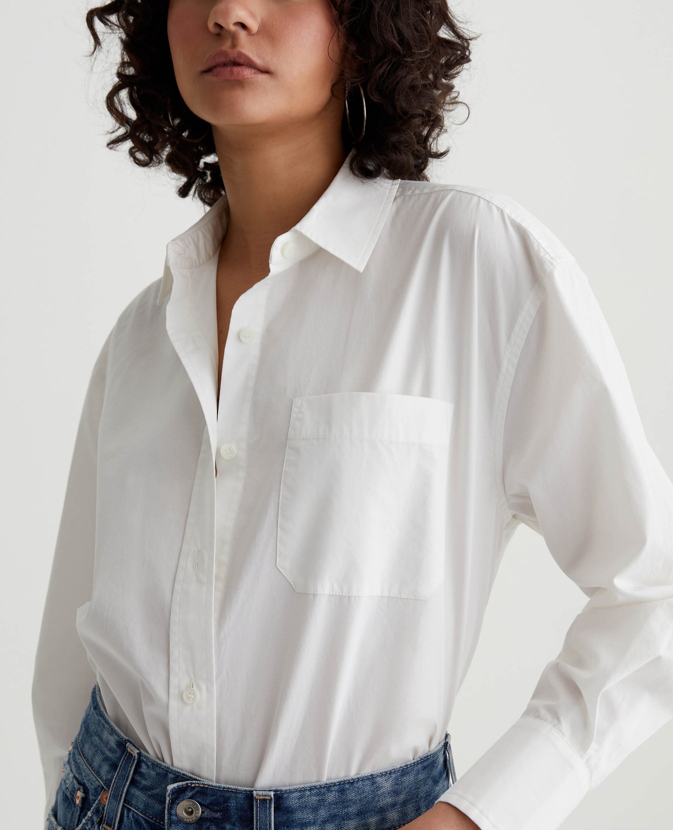 Addison Shirt Pearl White Womens Top Photo 3