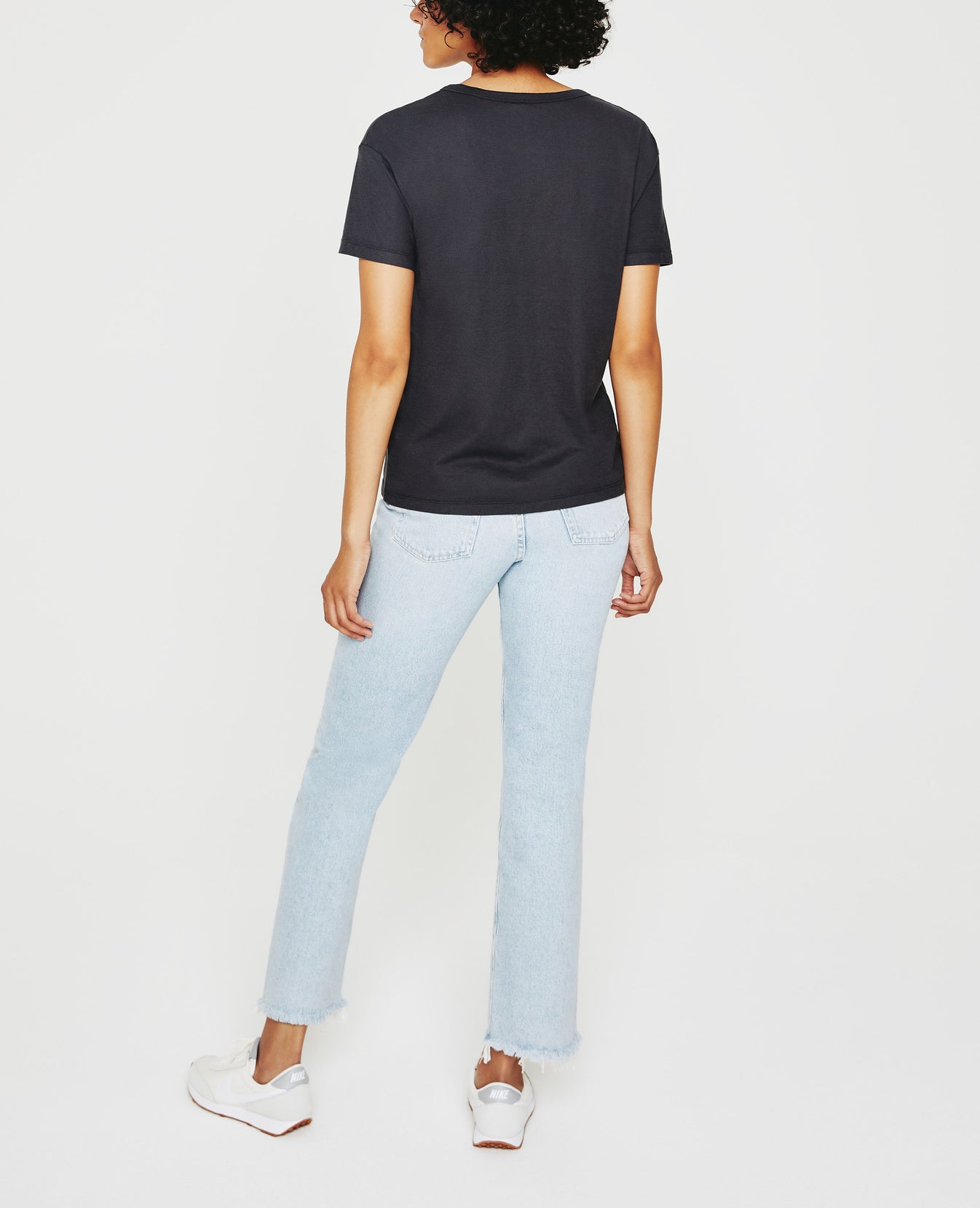 Aspen U Ink Stone Relaxed U Neck T-Shirt Women Top Photo 8