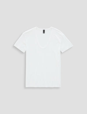 Aspen U True White Relaxed Fit S/S U Neck T-Shirt Womens Top Photo 9