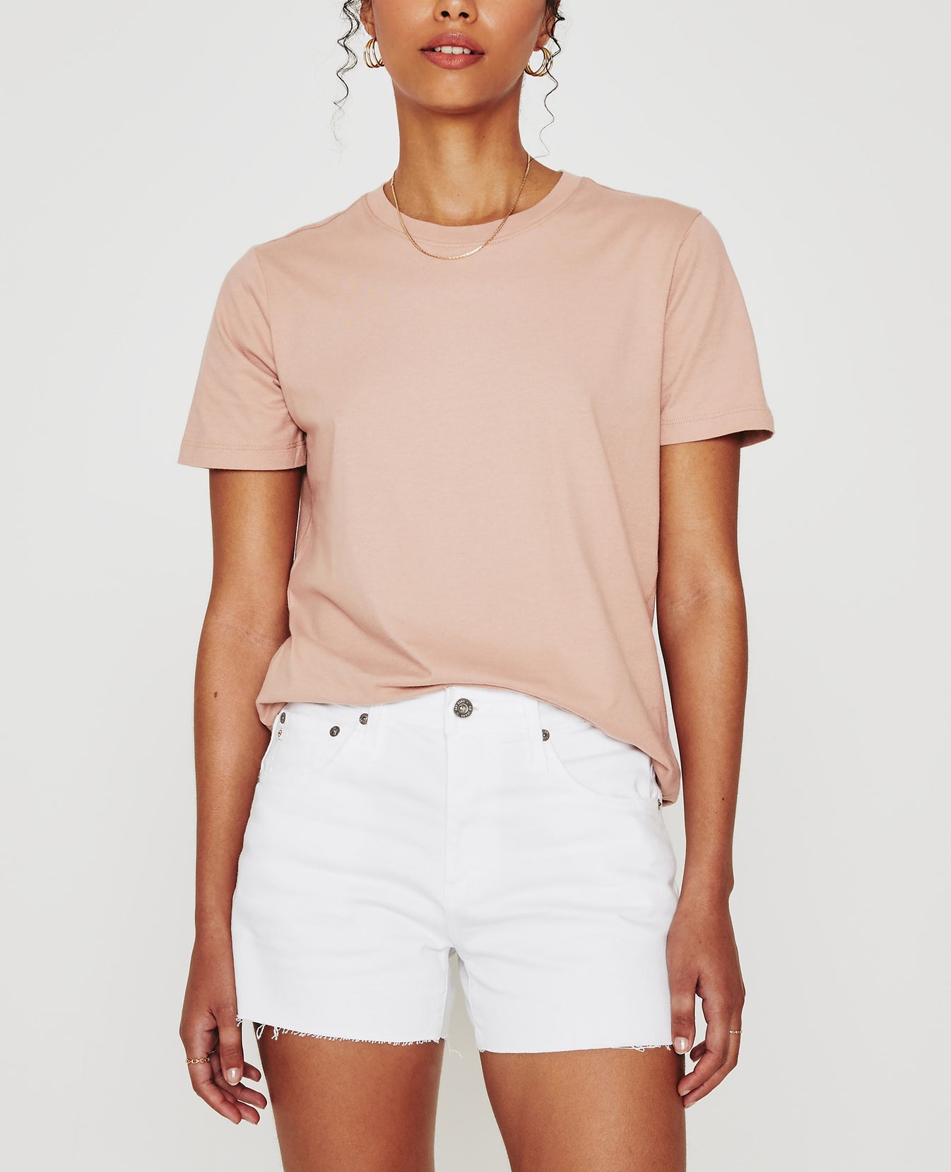 Jagger Crew Rose Cloud Womens Top Photo 1