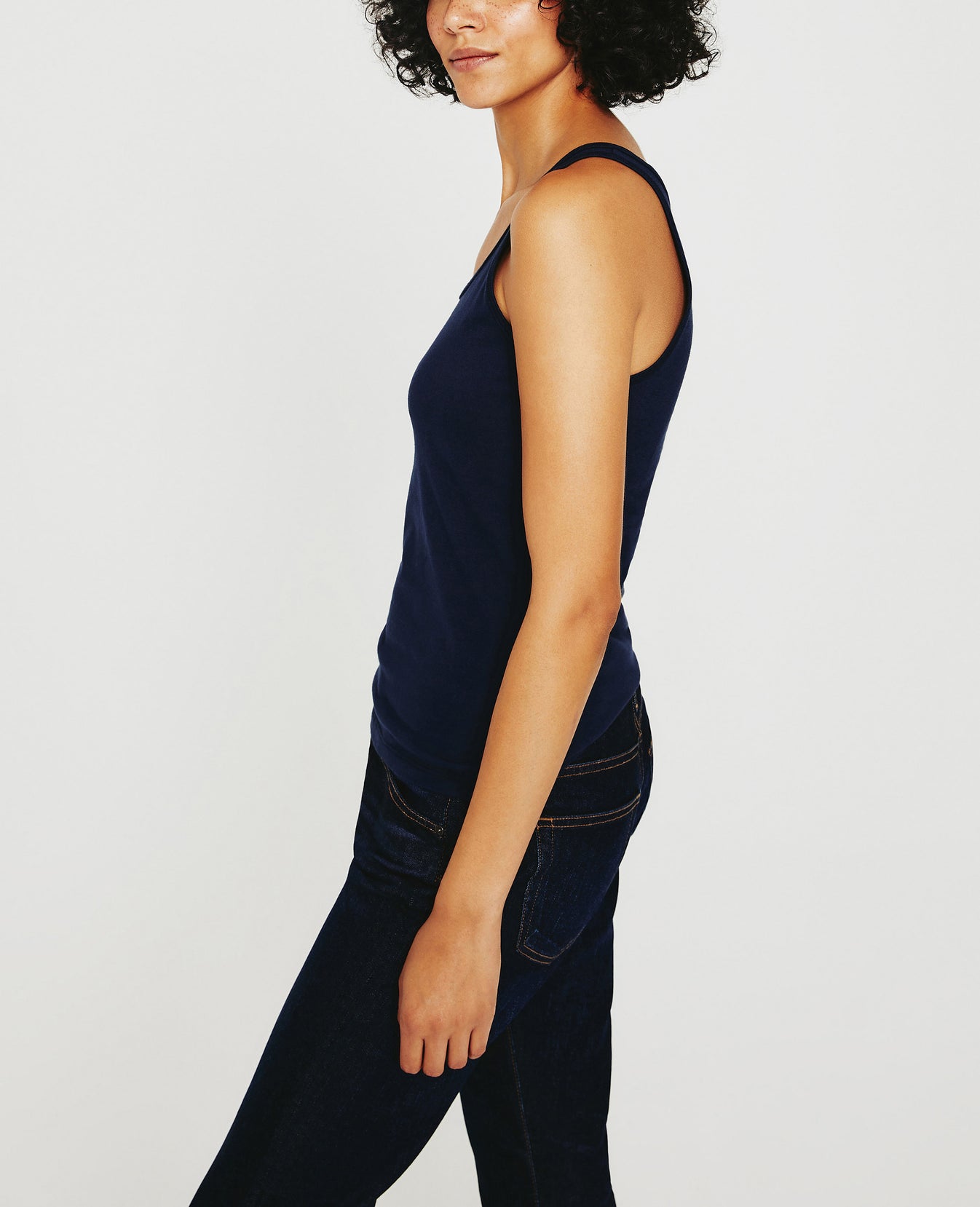 Jagger Tank Deep Navy Classic Tank Women Top Photo 3