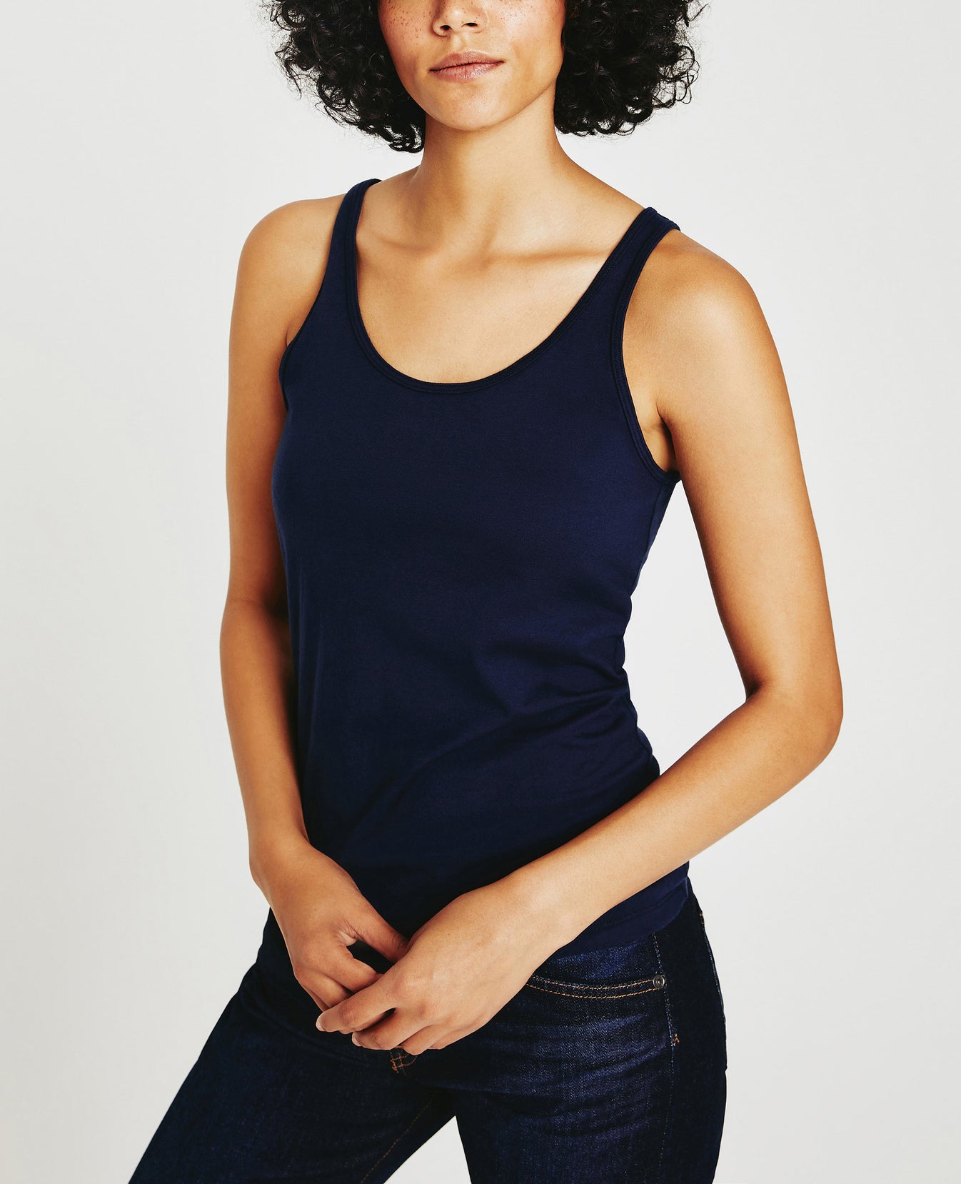 Jagger Tank Deep Navy Classic Tank Women Top Photo 4