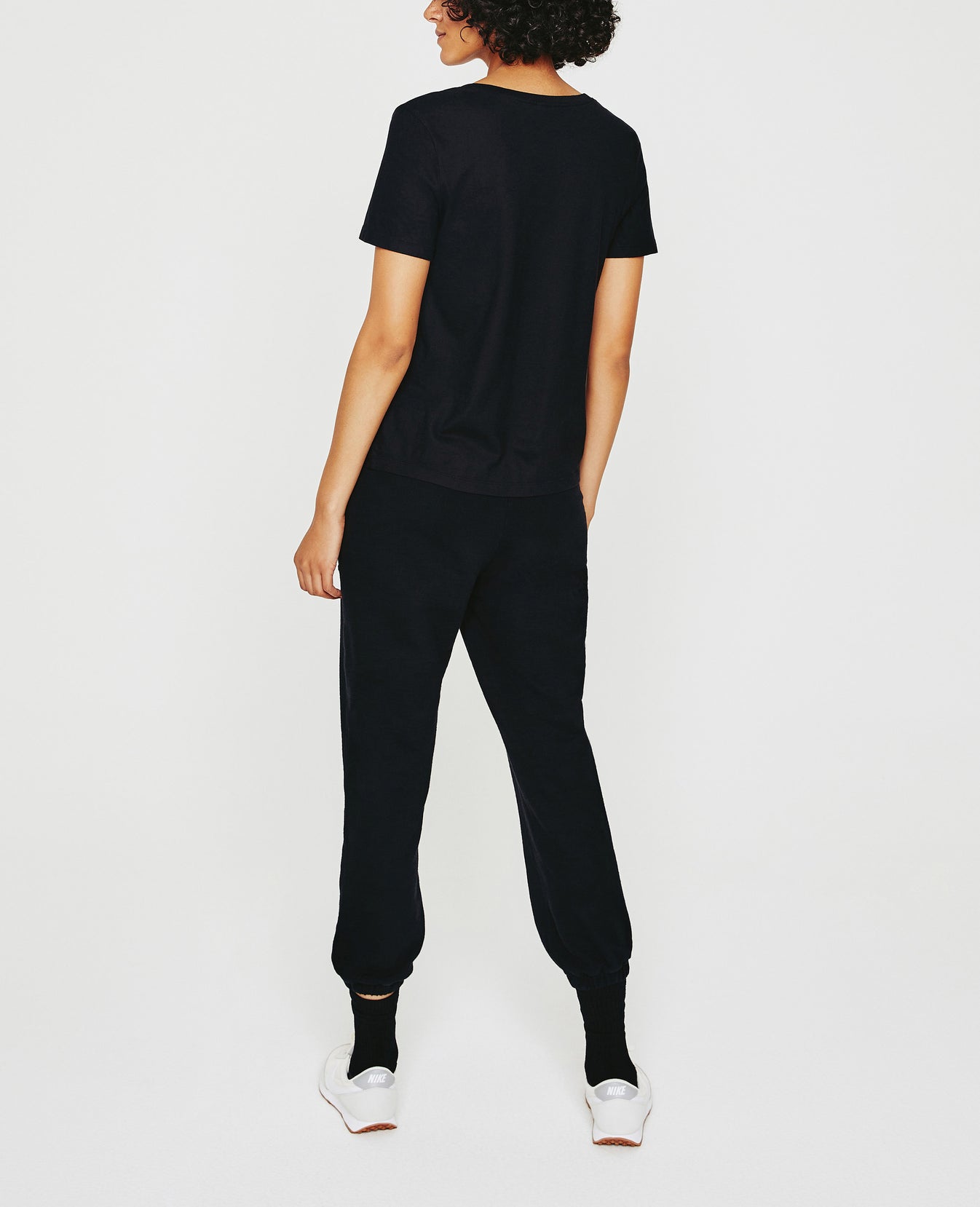 Jagger Vee True Black Classic  Vee Neck Women Top Photo 6