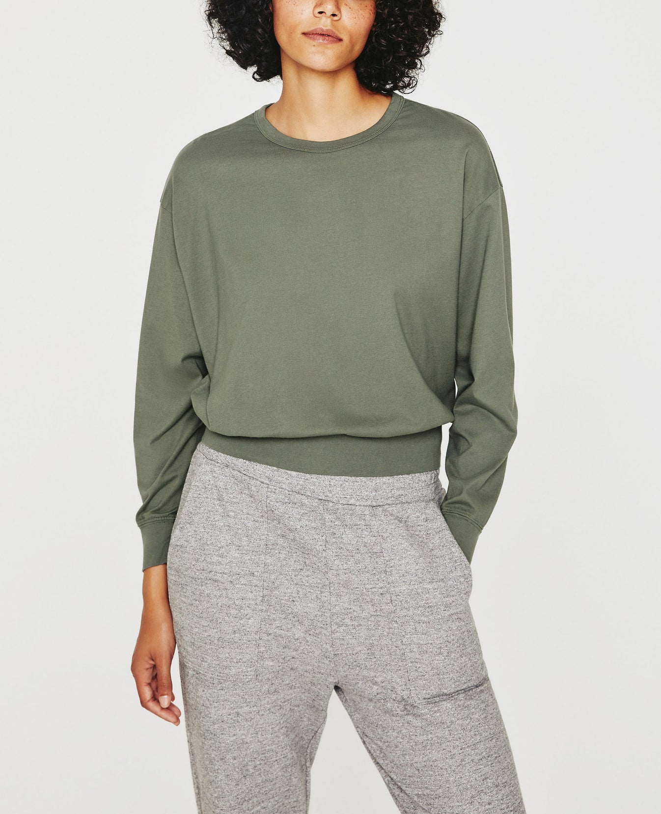 Karter Pullover Hunter Sage Oversized  Long Sleeve Pullover Women Top Photo 1