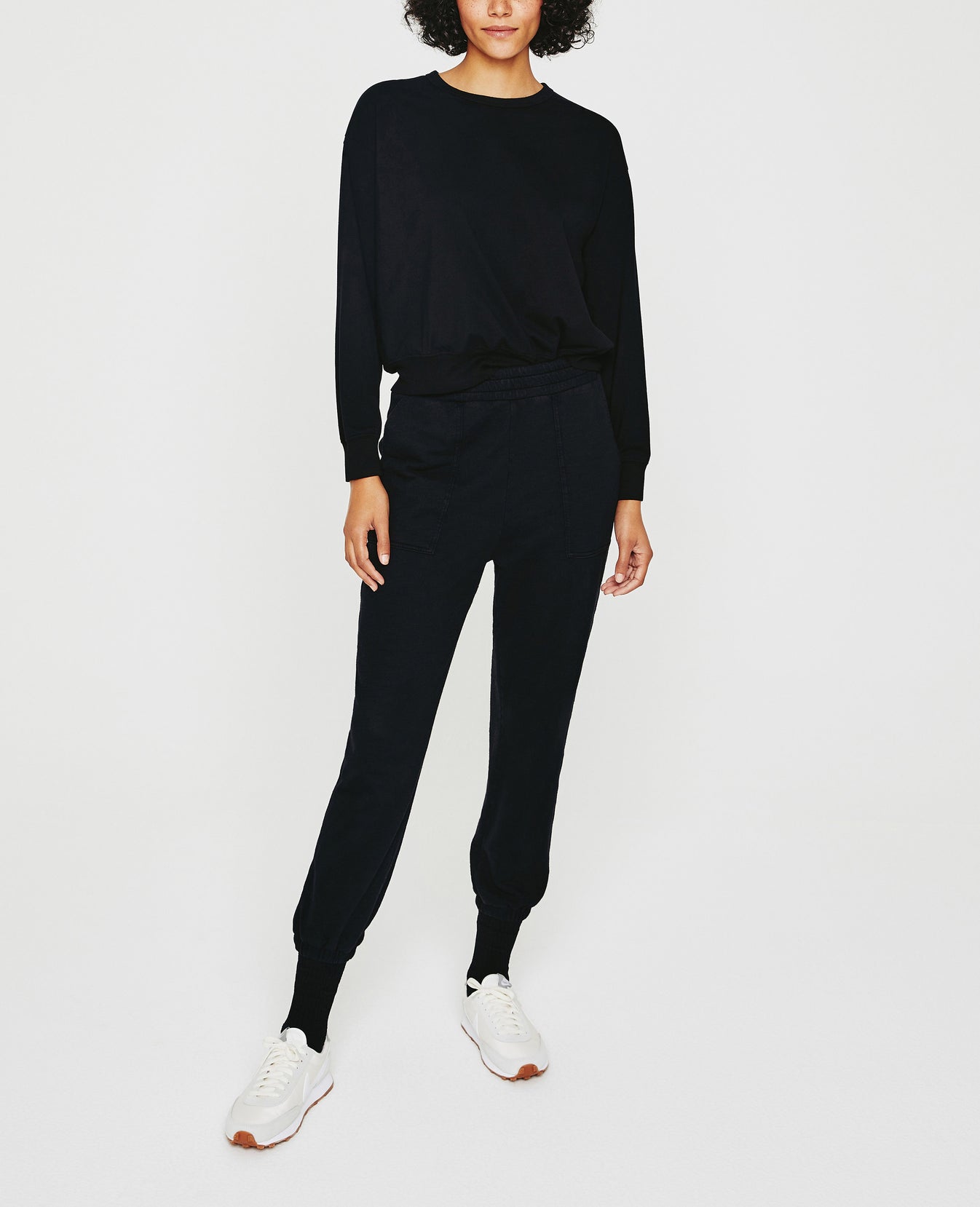 Karter Pullover True Black Oversized  Long Sleeve Pullover Women Top Photo 2