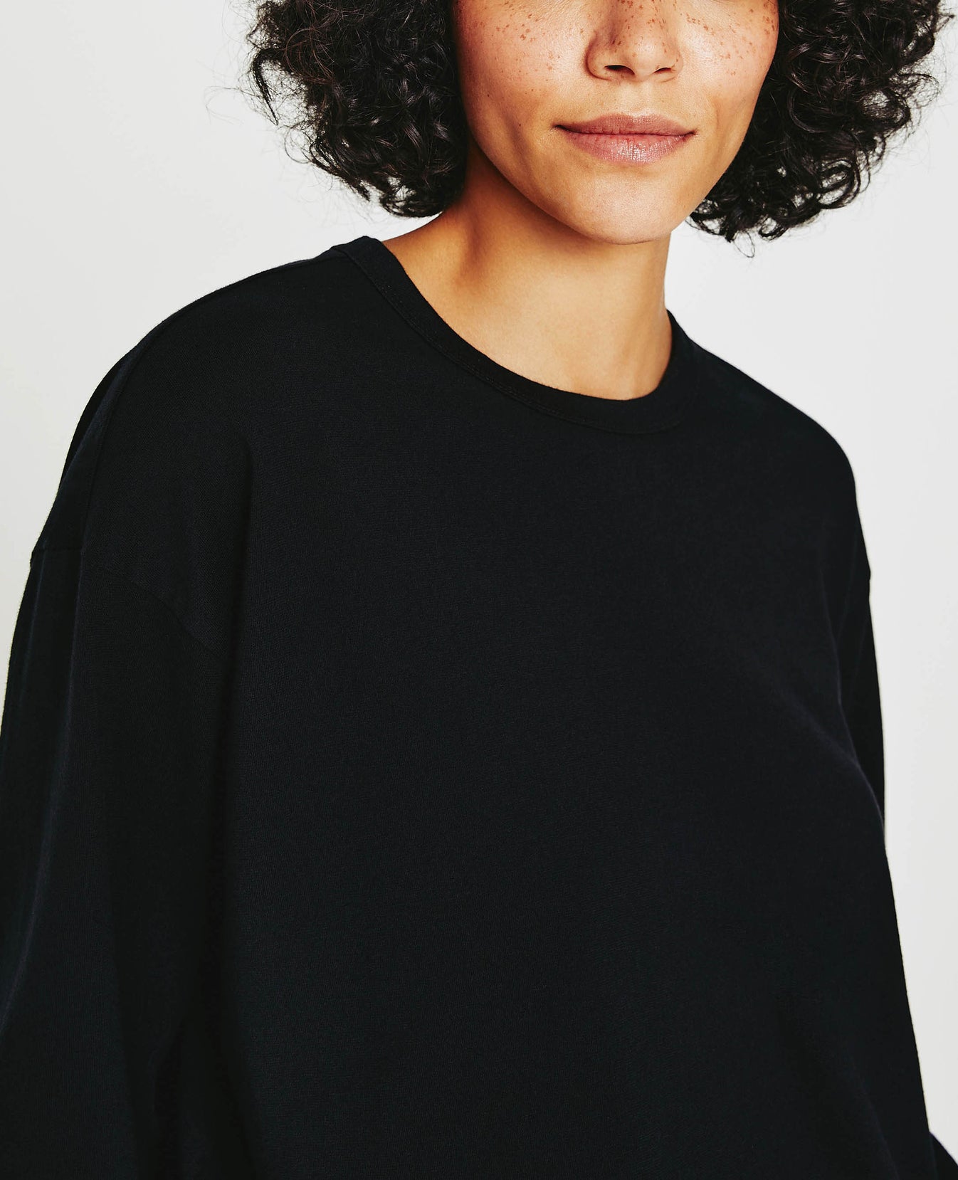 Karter Pullover True Black Oversized  Long Sleeve Pullover Women Top Photo 5