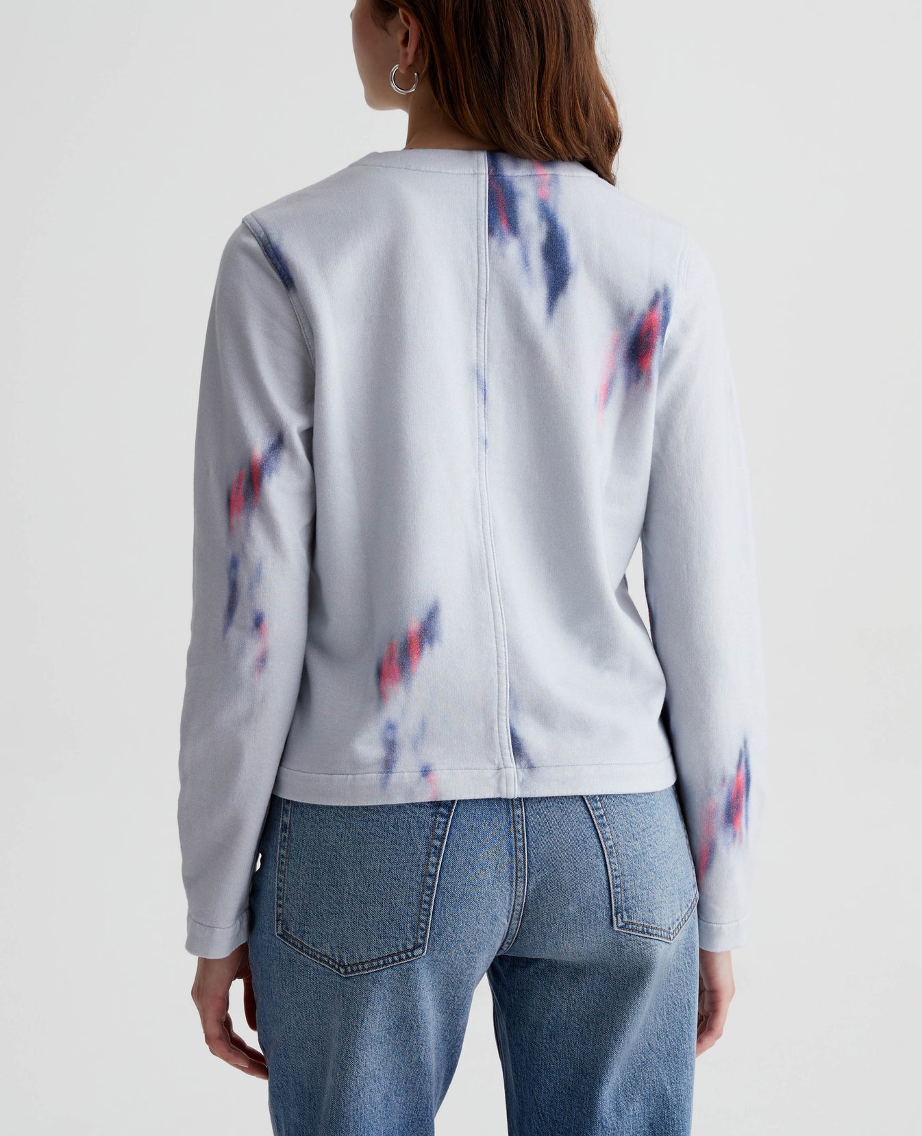 Jacquelyn Cardigan Ikat Brush Blue Multi Womens Top Photo 6