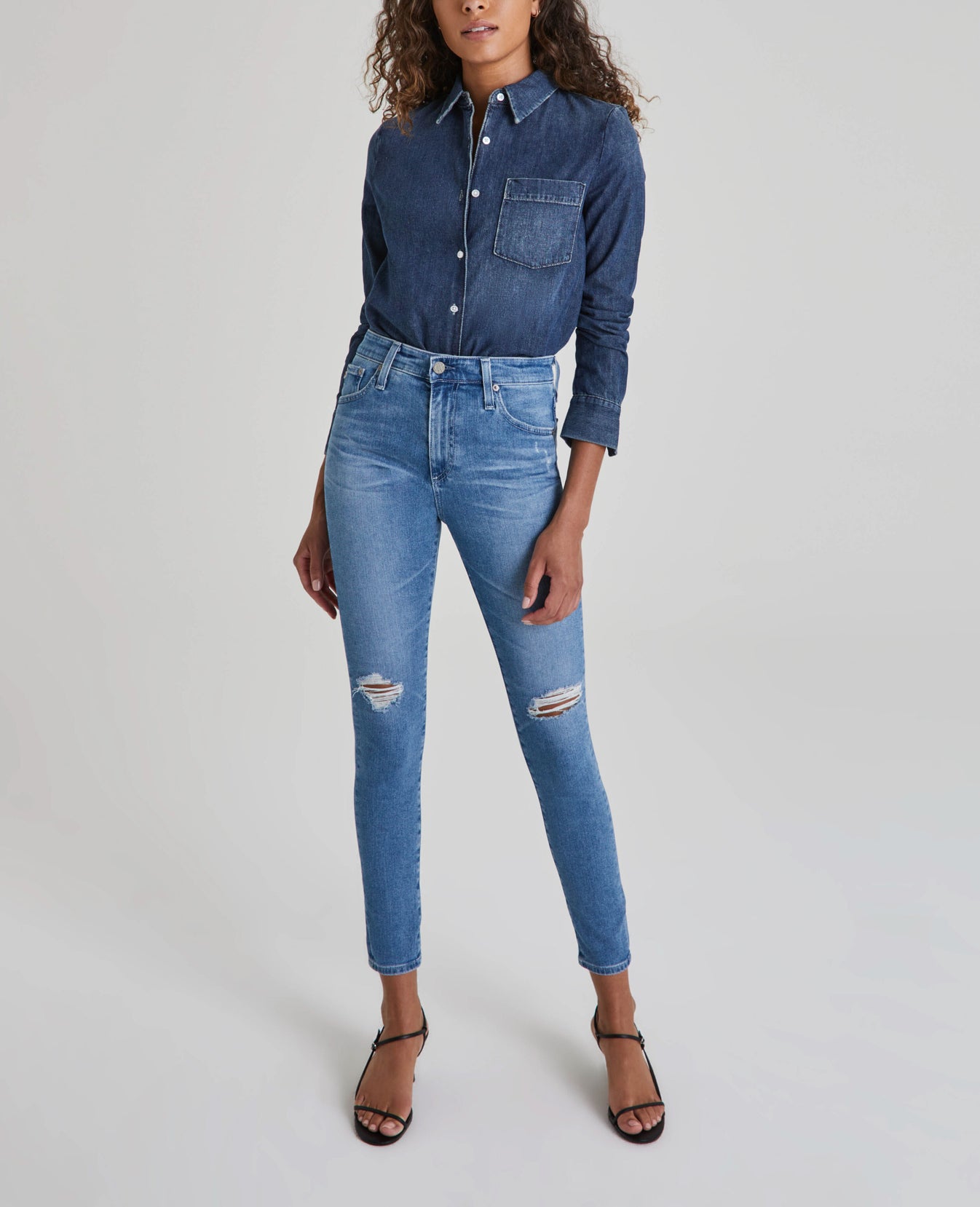 Farrah Skinny Ankle 16 Years Composure Destructed High-Rise Skinny Ankle Women Bottoms Photo 1