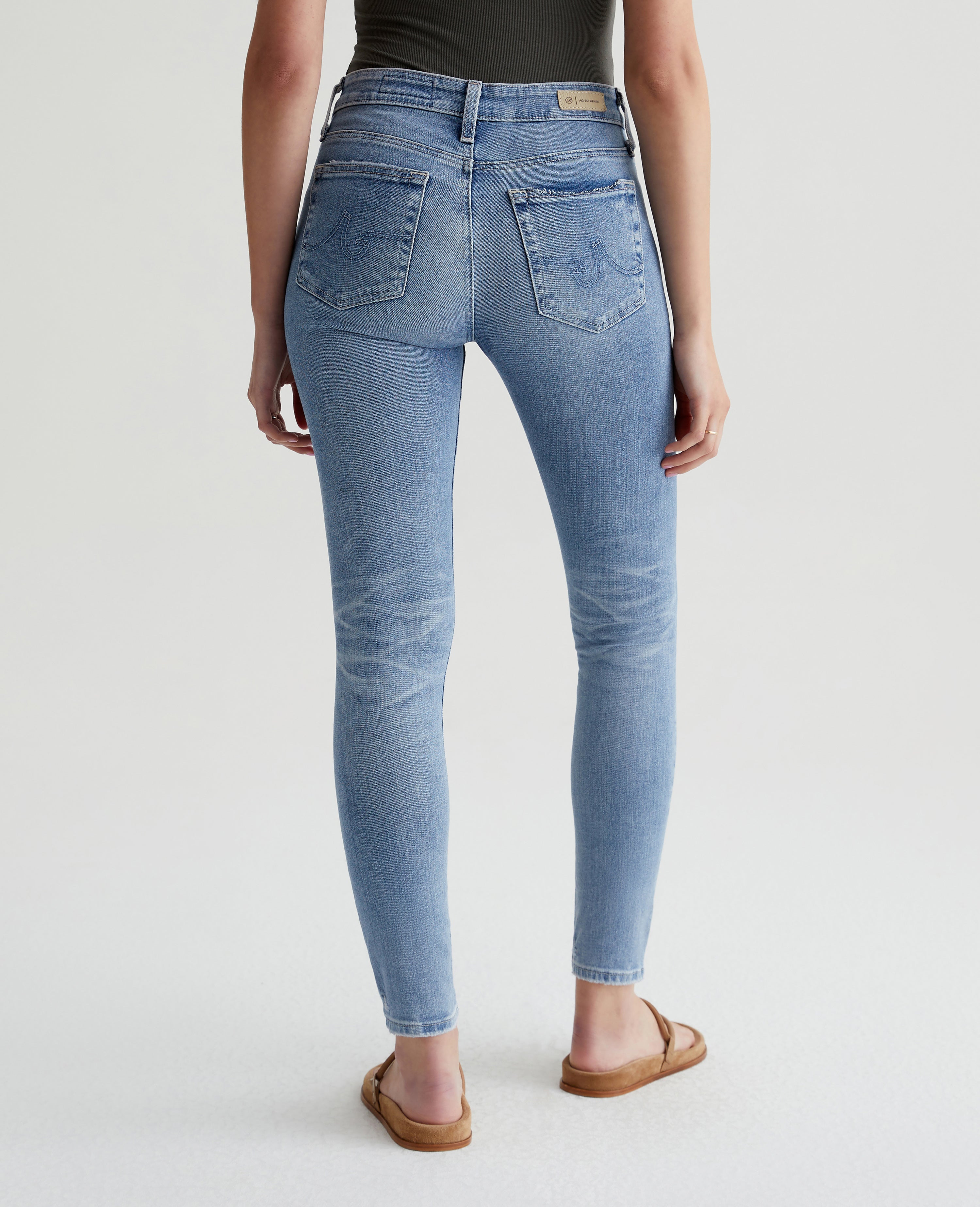 Womens Farrah Skinny Ankle 20 Years Undertow Destructed
