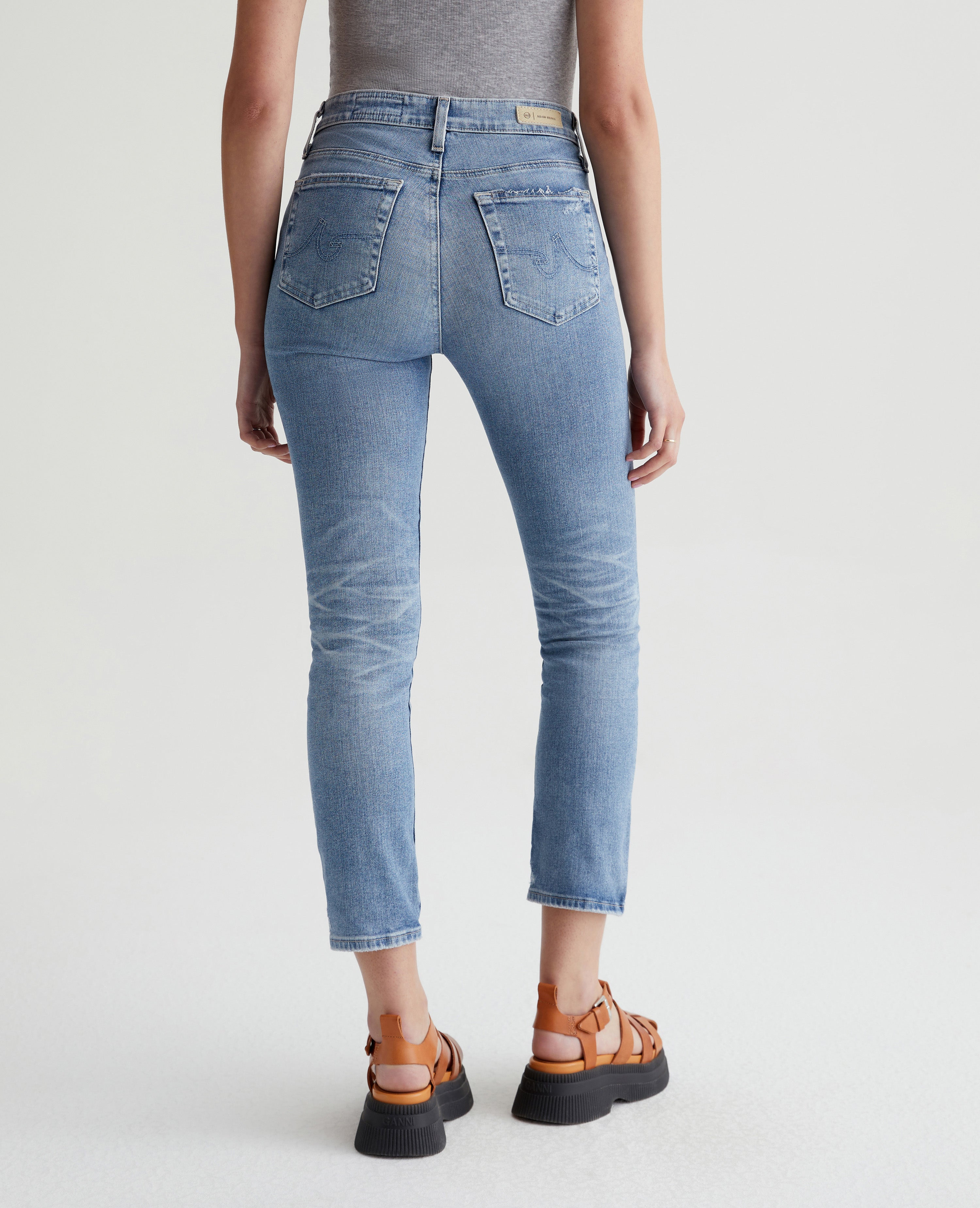 AG Jeans Mari High Rise Slim Straight Crop Jeans レディース 