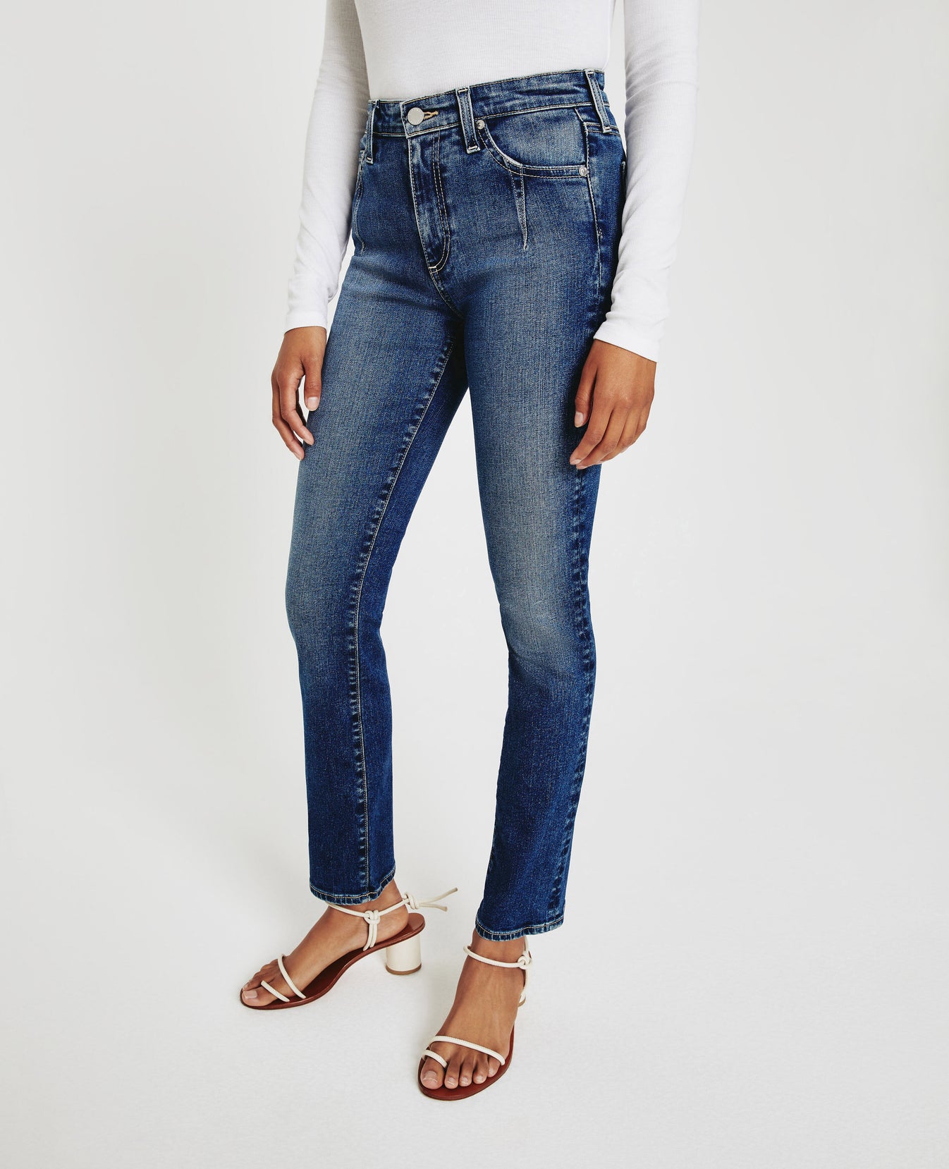 Darted Mari Belgrave High-Rise Slim Straight Women Bottoms Photo 3