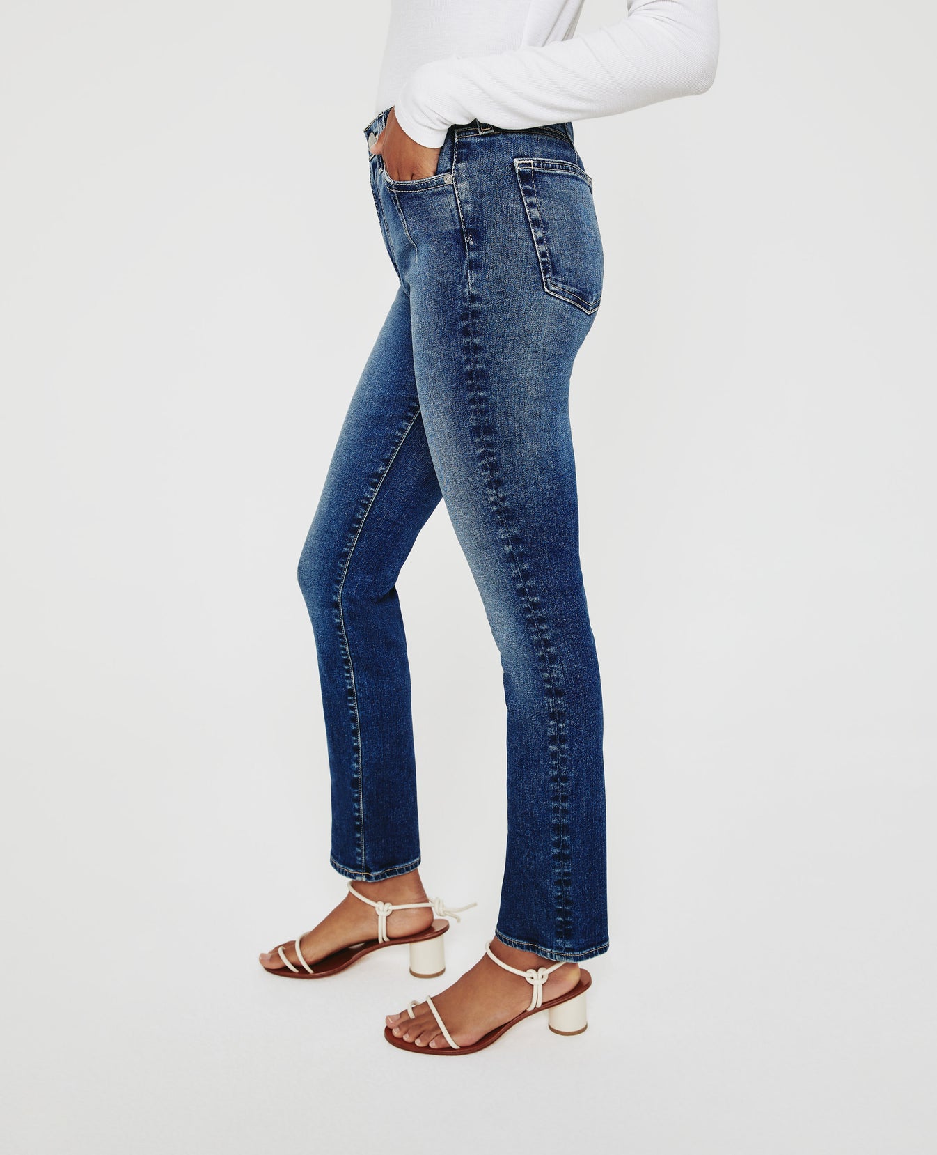 Darted Mari Belgrave High-Rise Slim Straight Women Bottoms Photo 4