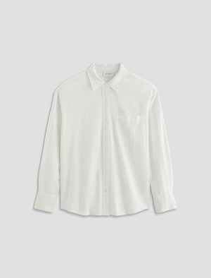 Addison Shirt White Relaxed Button-Up Shirt Women Top Photo 9