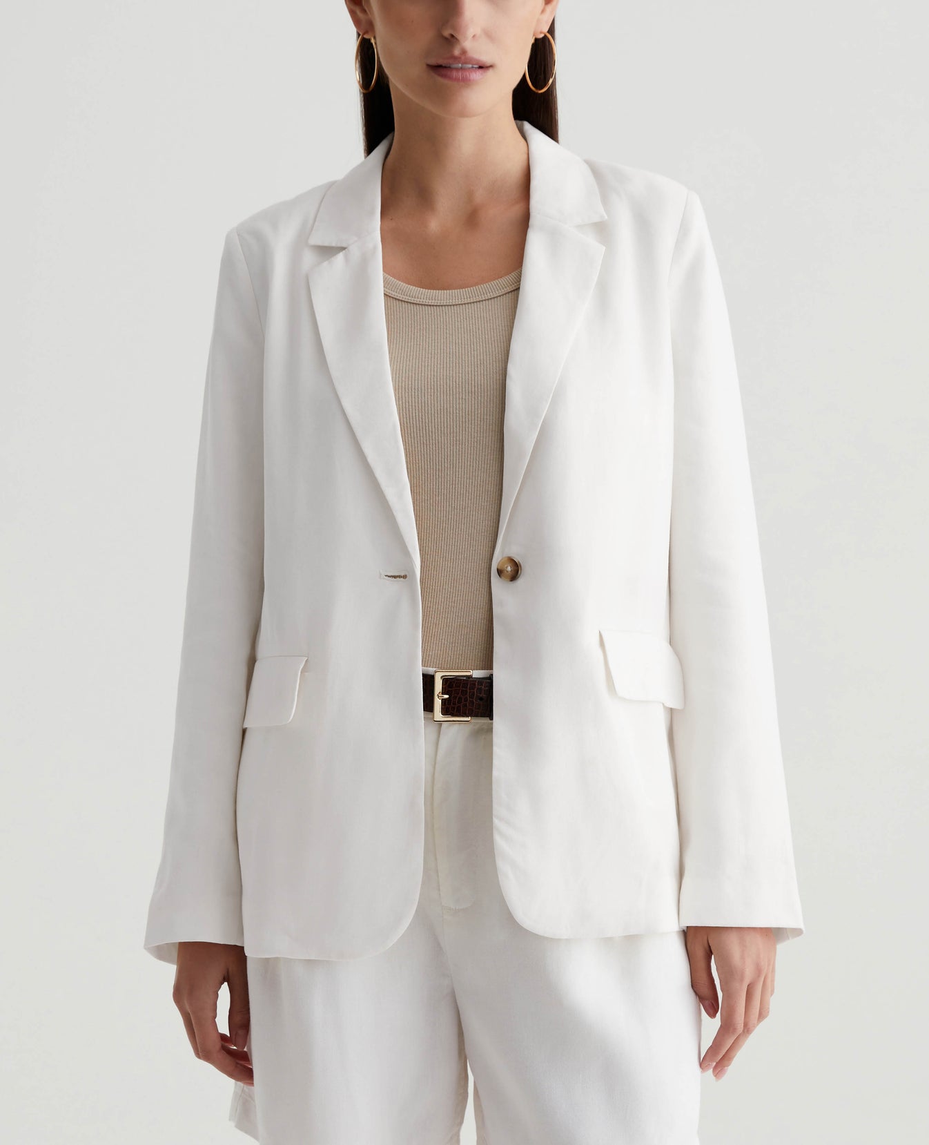 Maren Blazer Powder Womens Top Photo 1