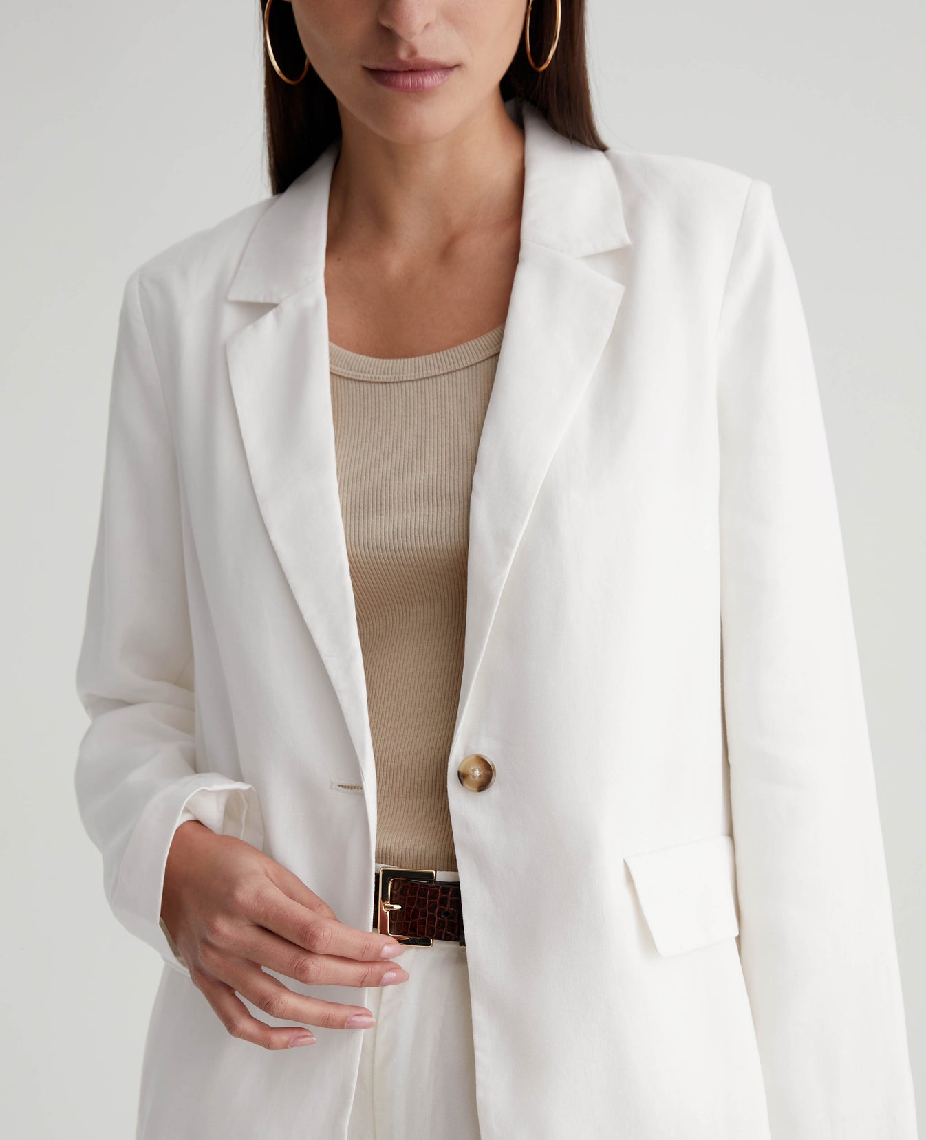 Maren Blazer Powder Womens Top Photo 3