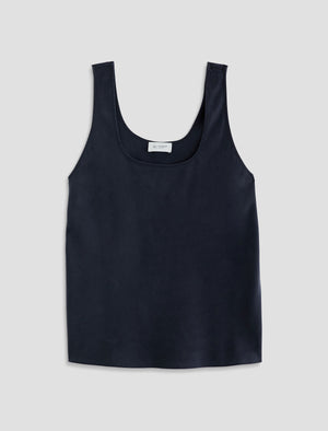 Nicola Sulfur Black Double Scoop Tank Women Top Photo 9