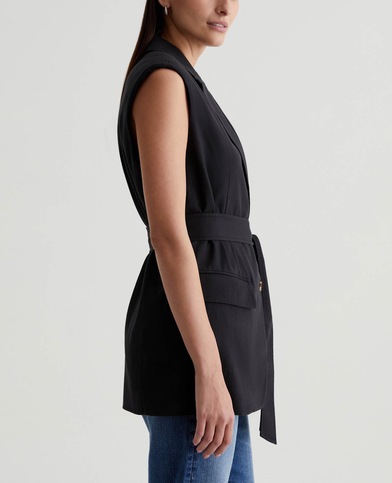Savannah Blazer Super Black Womens Top Photo 4